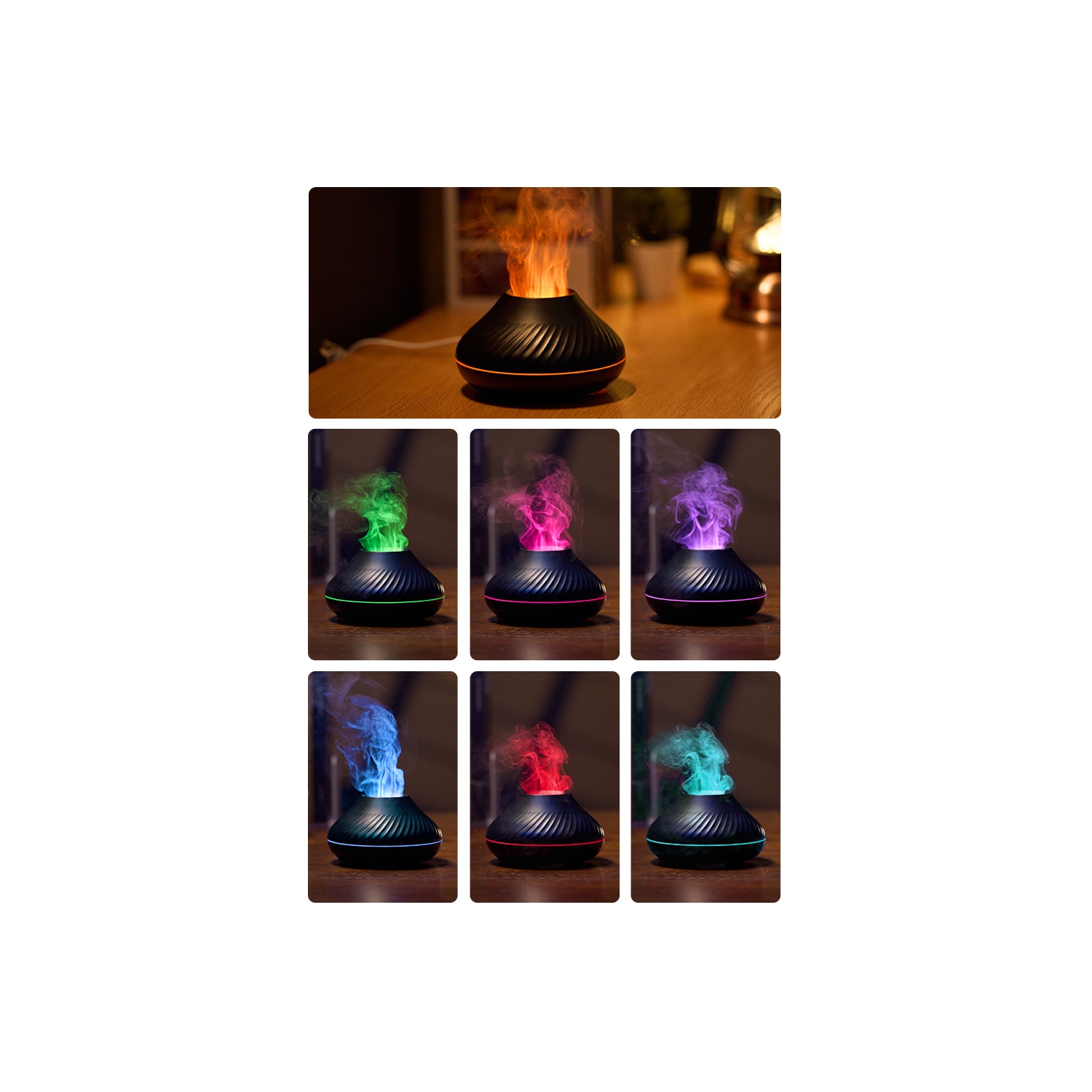 axGear Humidificateur à ultrasons Diffuseur d'arôme Veilleuse Portable Mise hors tension automatique - Blanc