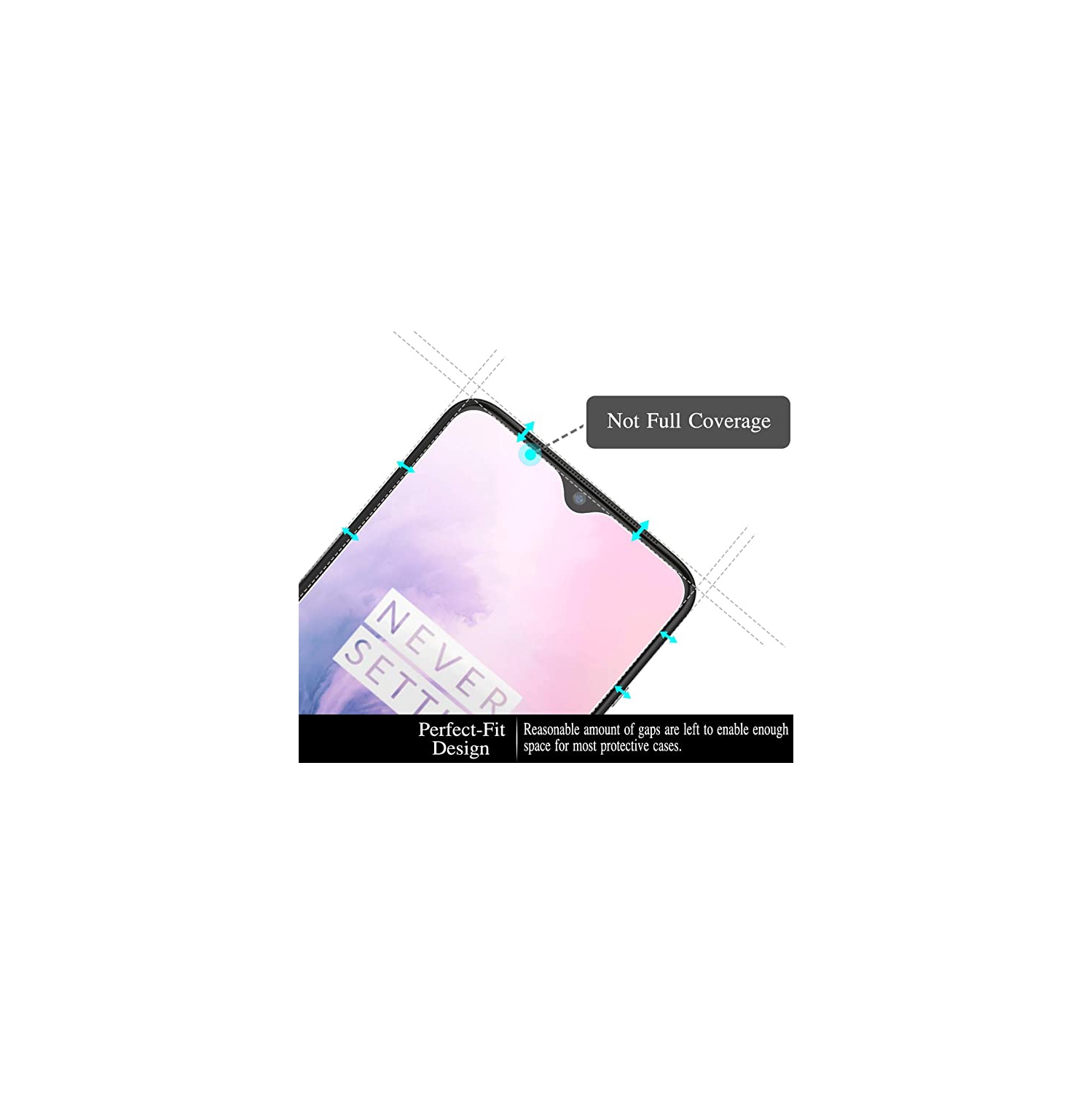 (KeeGuard) OnePlus 7 Protecteur d'écran en verre trempé