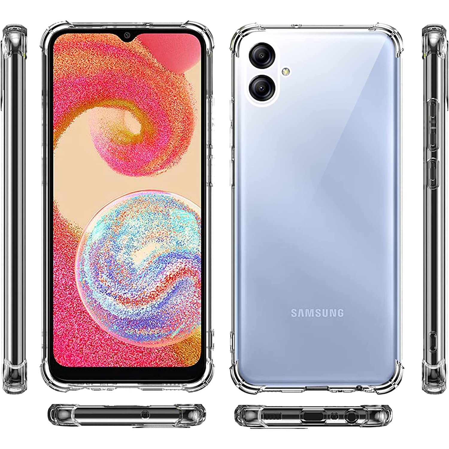 【CSmart】 Étui Coque arrière souple en gelée de silicone TPU mince pour Samsung Galaxy A04E, transparente