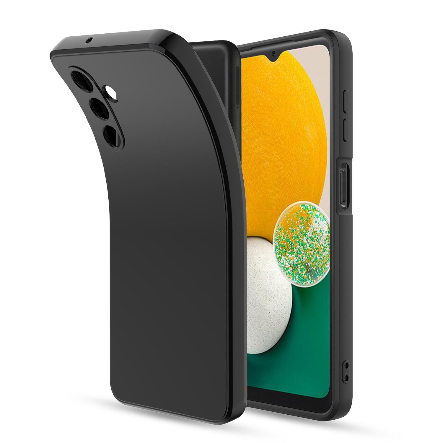 【CSmart】 Ultra Thin TPU Silicone Jelly Bumper Back Cover Case for Samsung Galaxy A14 5G, Black