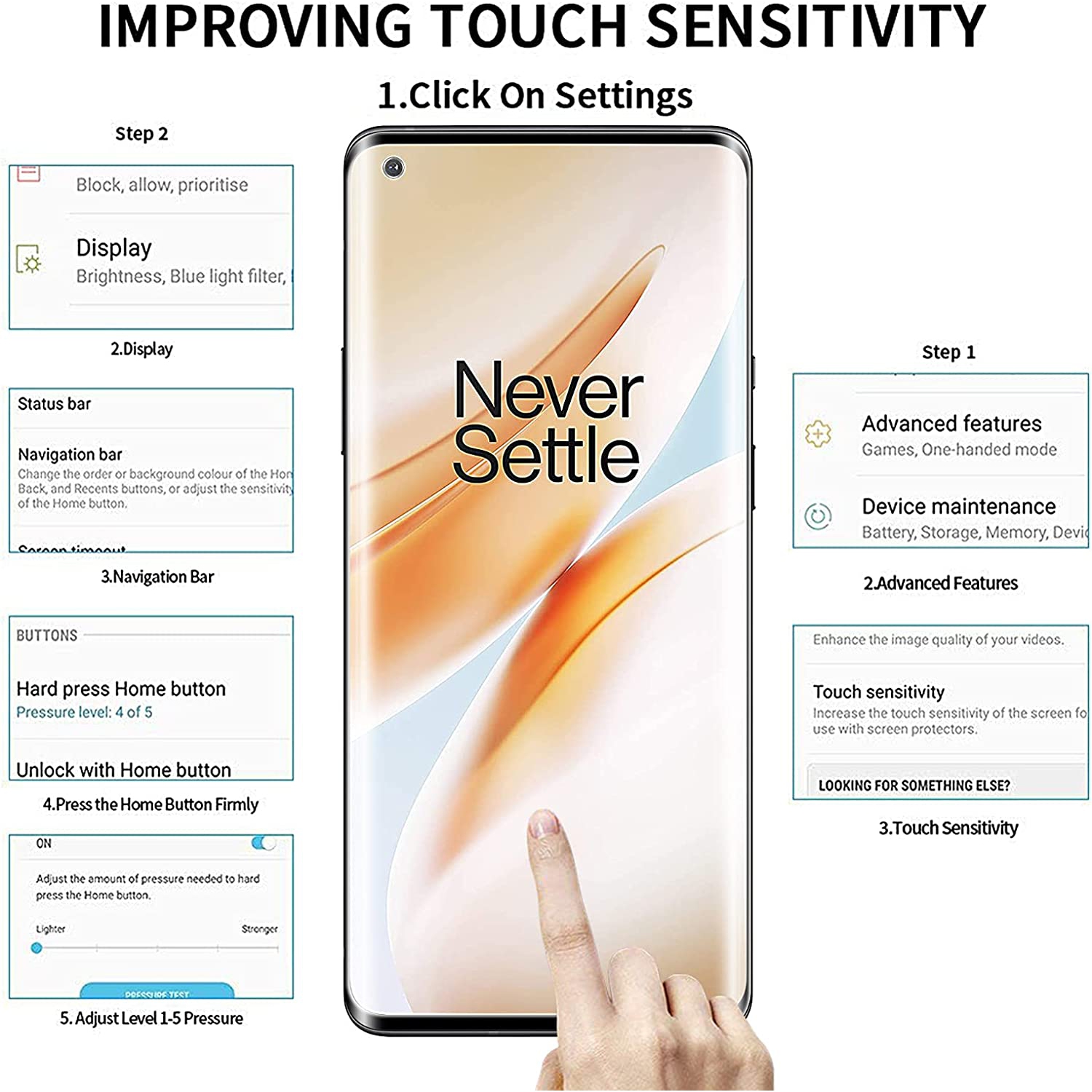 (KeeGuard) OnePlus 8 Pro Protecteur d'écran en verre trempé