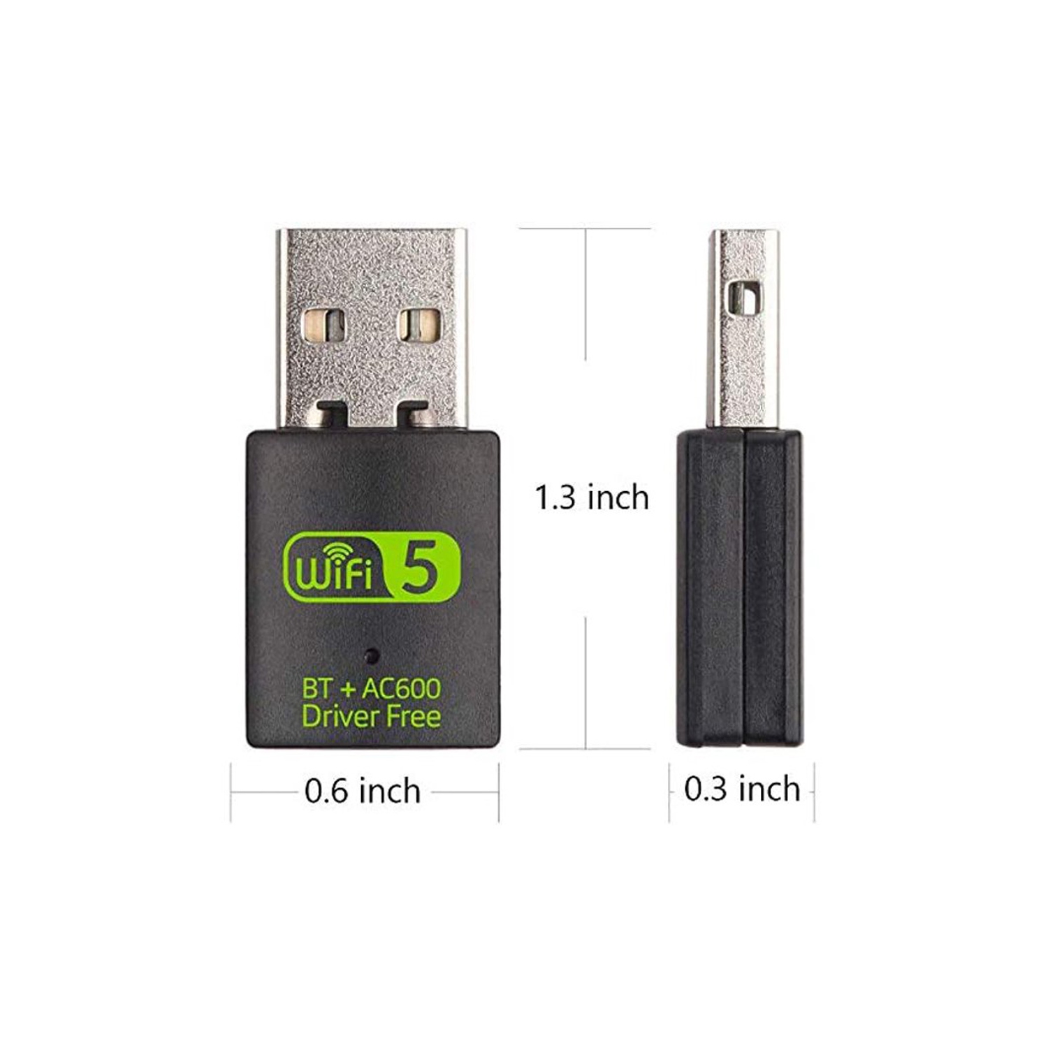 axGear Adaptateur USB WiFi Bluetooth Récepteur réseau sans fil double bande 600Mbps 2.4 / 5Ghz