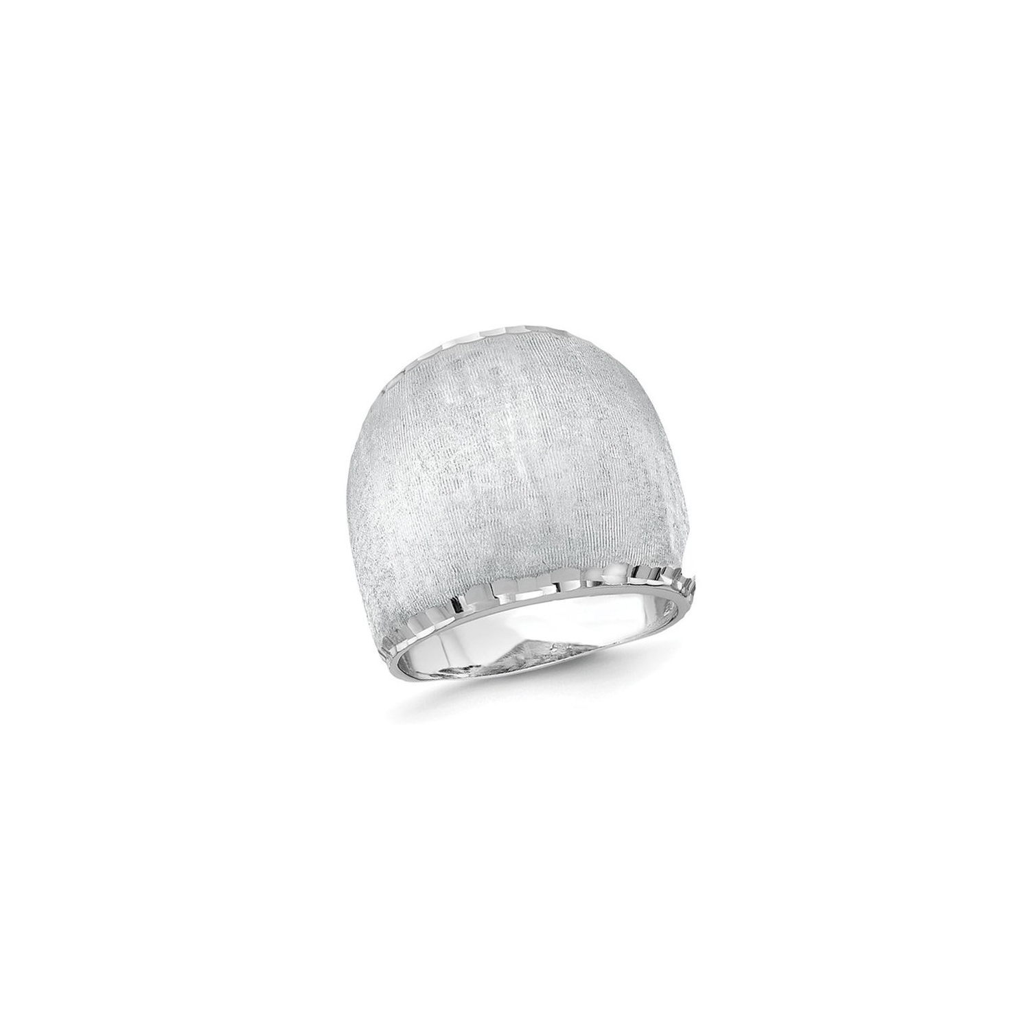 Sterling Silver Rhodium-plated Radiant Essence Ring