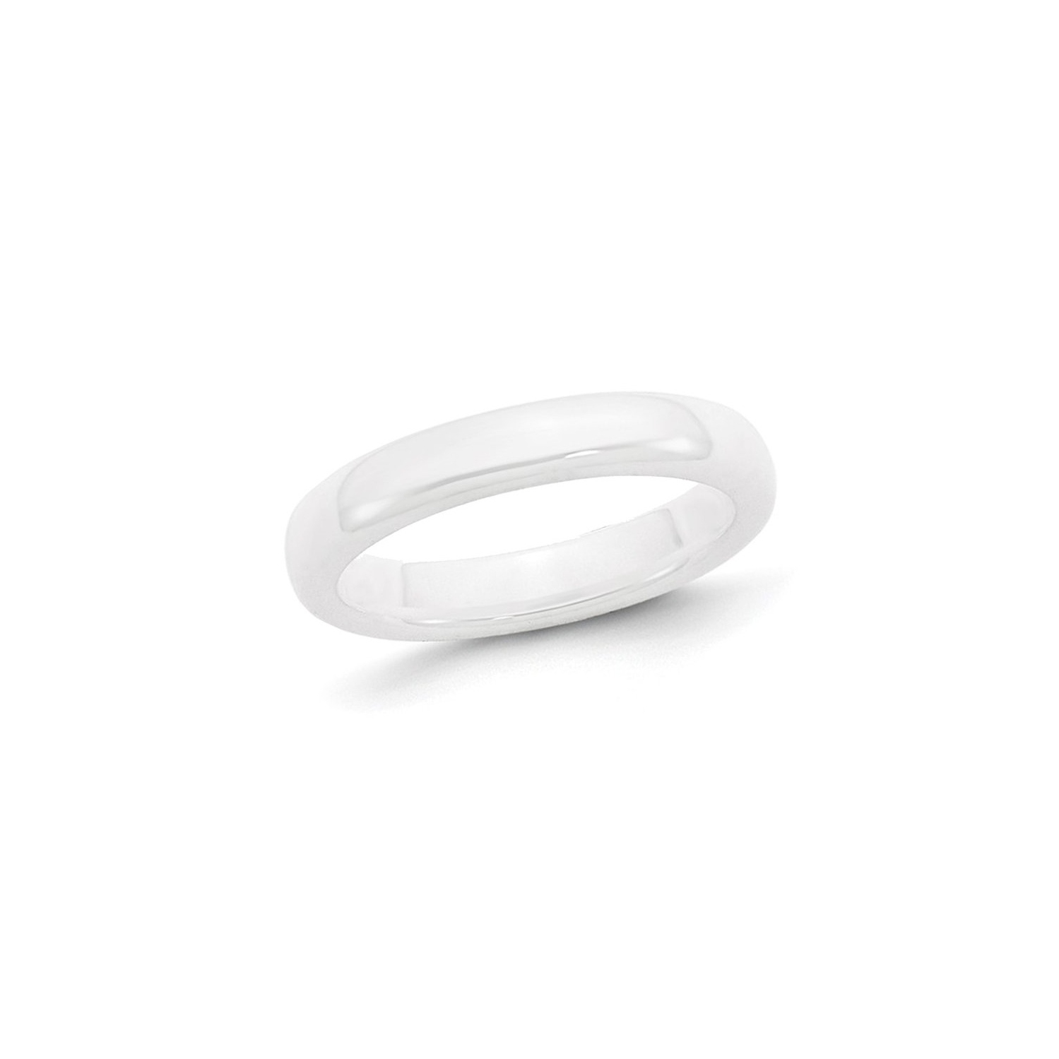 Mesdames White Ceramic 4mm Polished Band Rague