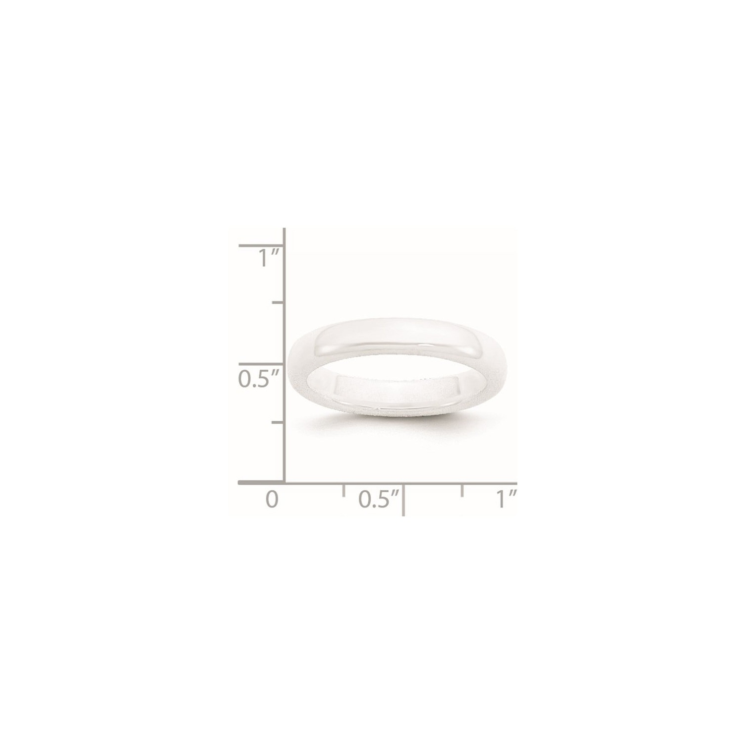 Mesdames White Ceramic 4mm Polished Band Rague