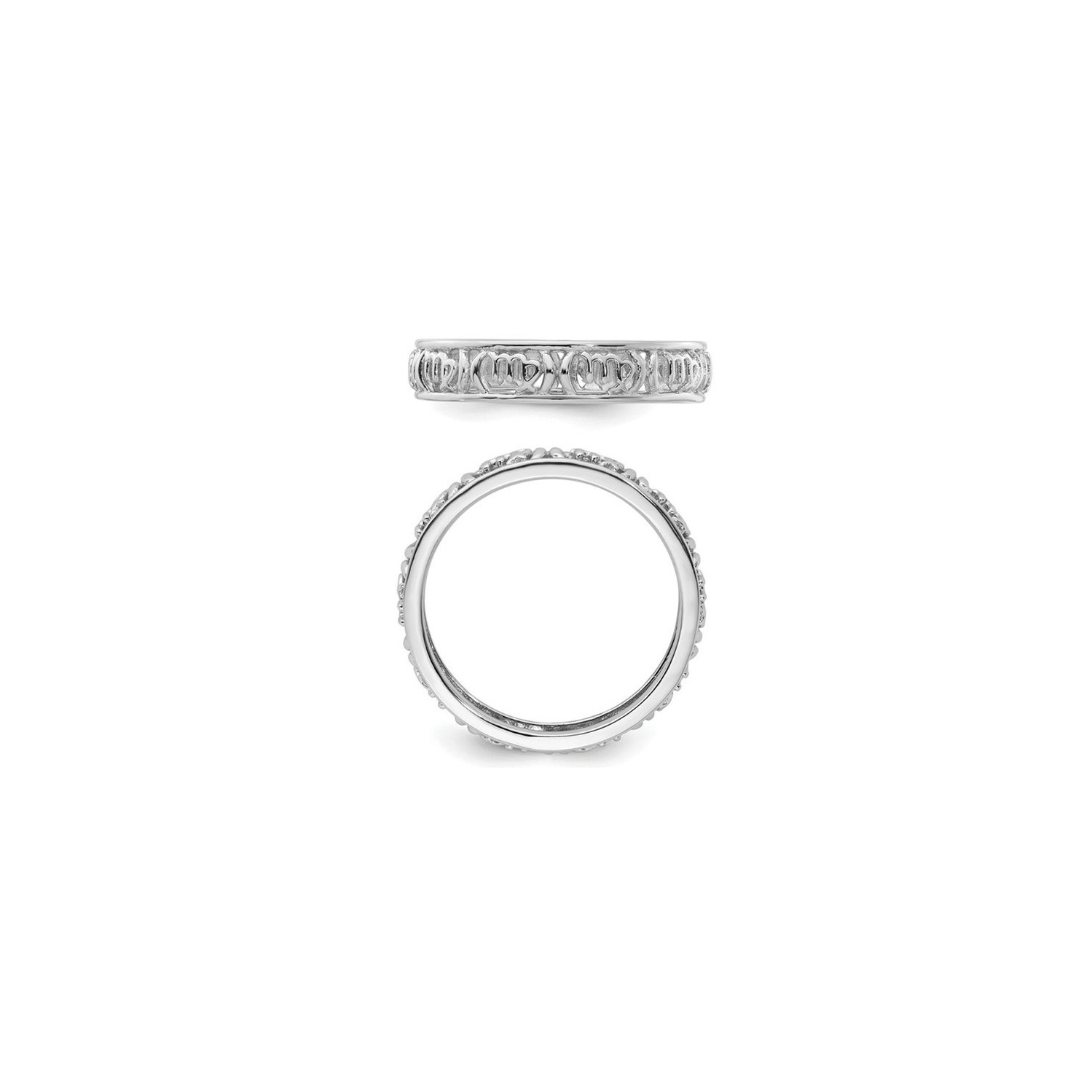 Sterling Silver Virgo Zodiac Astrology Ring Band