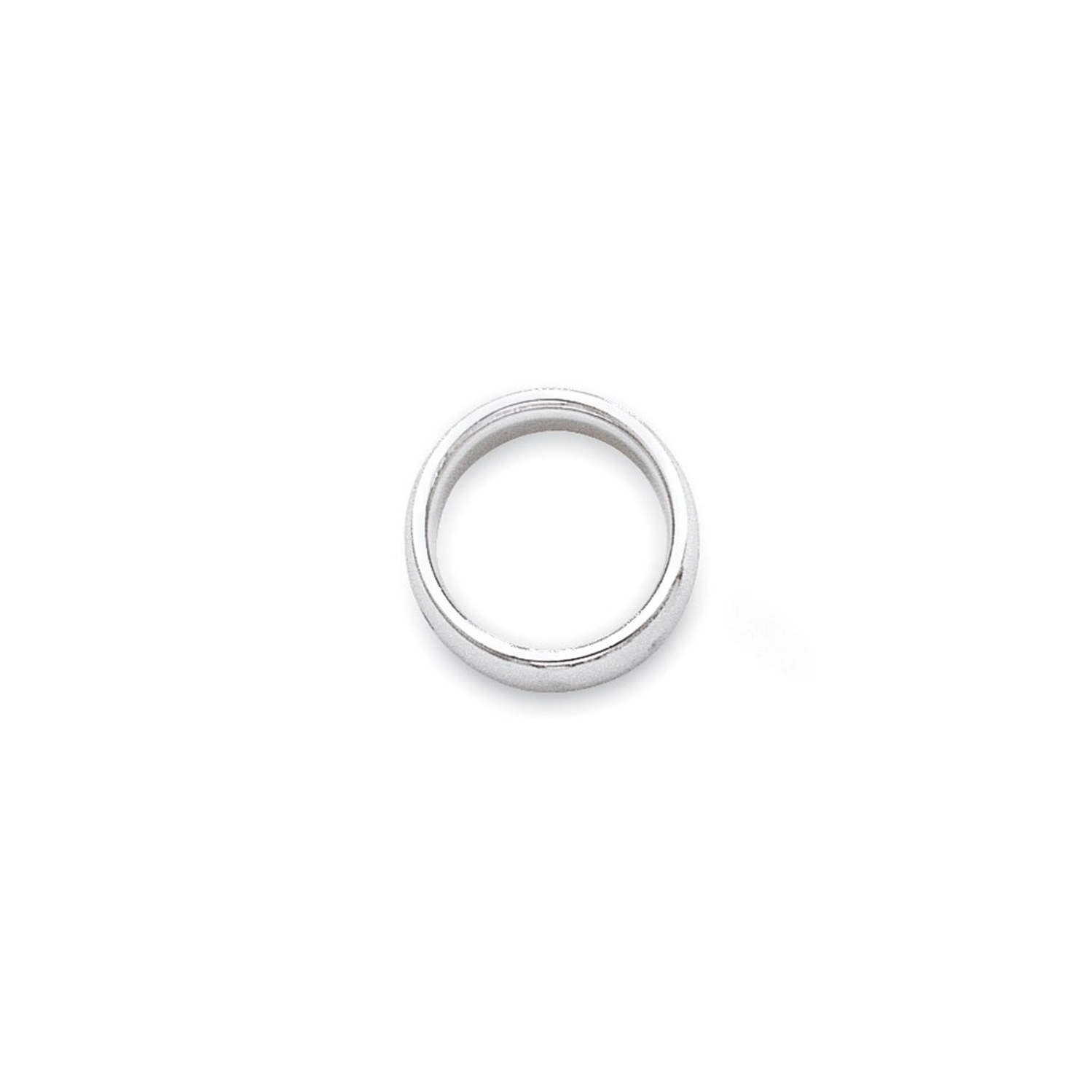 Mesdames 10k White Gold 3 mm Bague de bande de mariage poli
