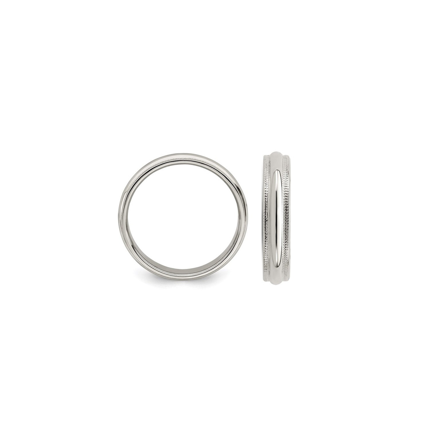 Mesdames Milgrain Widding Band Ring en argent sterling