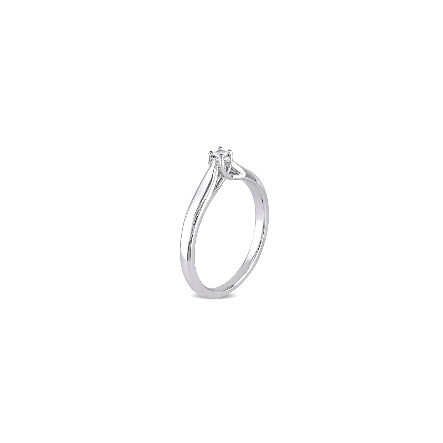 1/20 Carat Diamond Solitaire Promise Ring in Sterling Silver