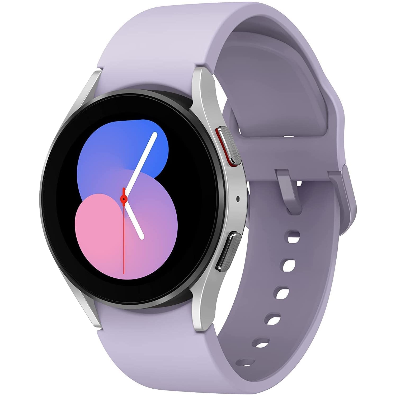 SAMSUNG Galaxy Watch 5 [2022] Latin Specs (40Mm) Bluetooth Aluminum Case Bioactive Sensor Sleep Tracking Heart (40Mm, Silver / Violet + 15W Wall Charger)