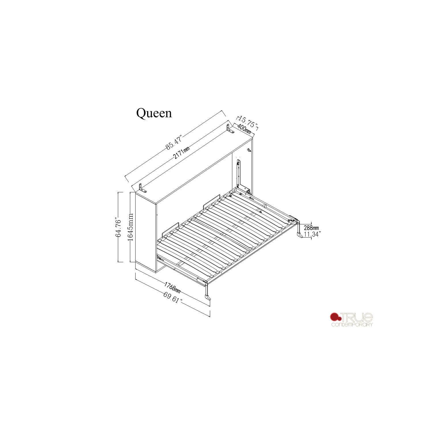 Lit mural horizontal Murphy True Contemporary Heidi II, brun