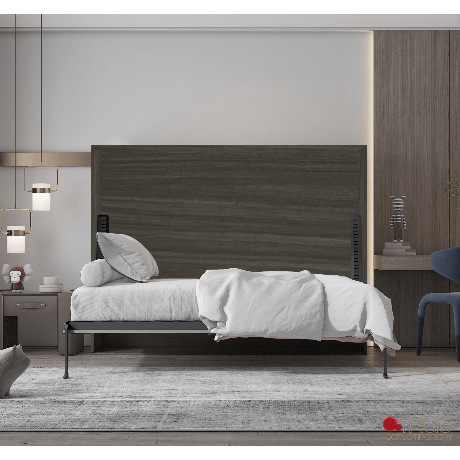Lit mural horizontal Murphy True Contemporary Heidi II, brun
