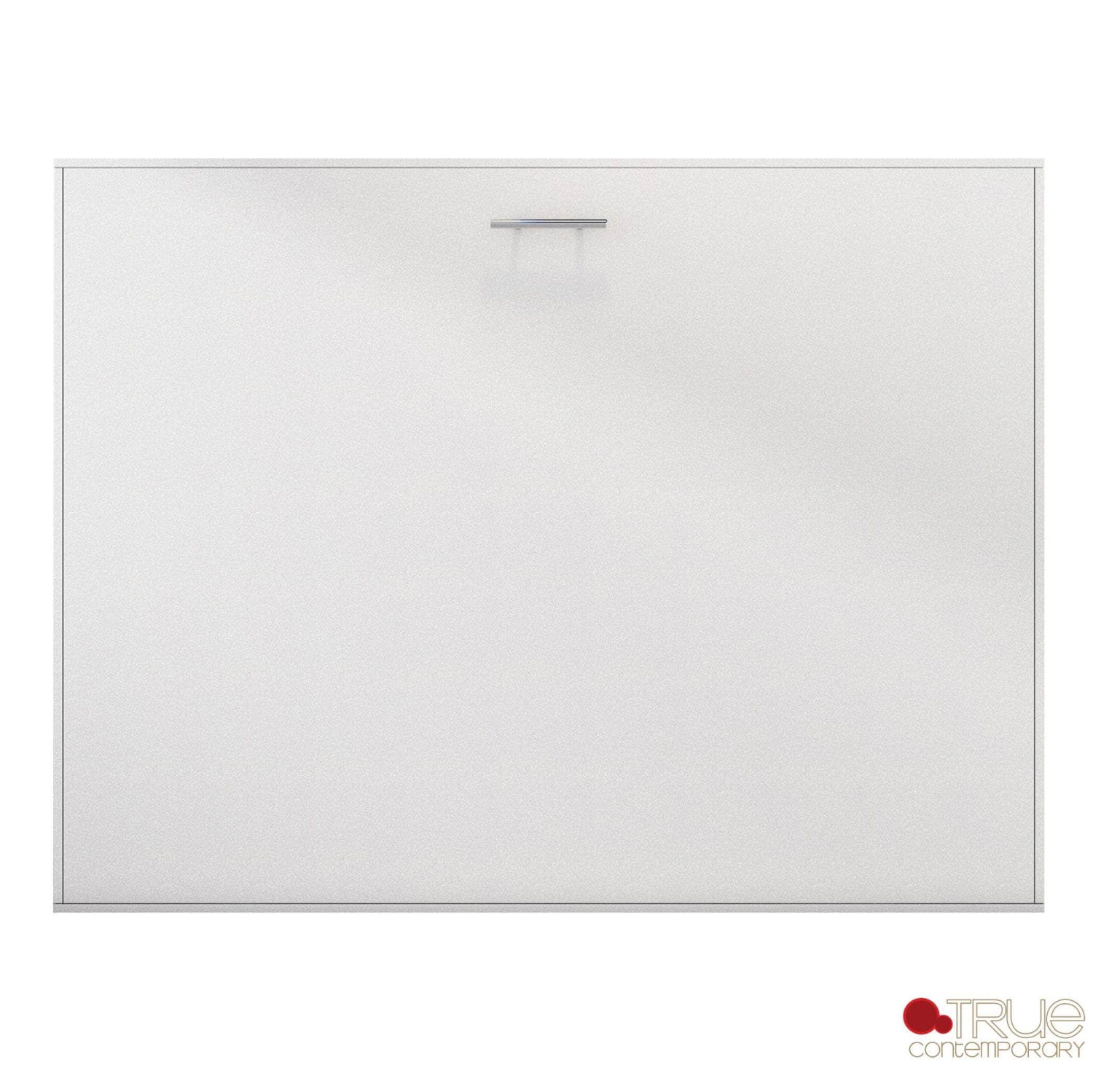 True Contemporary Heidi II White Horizontal Murphy Wall Pull Down Bed