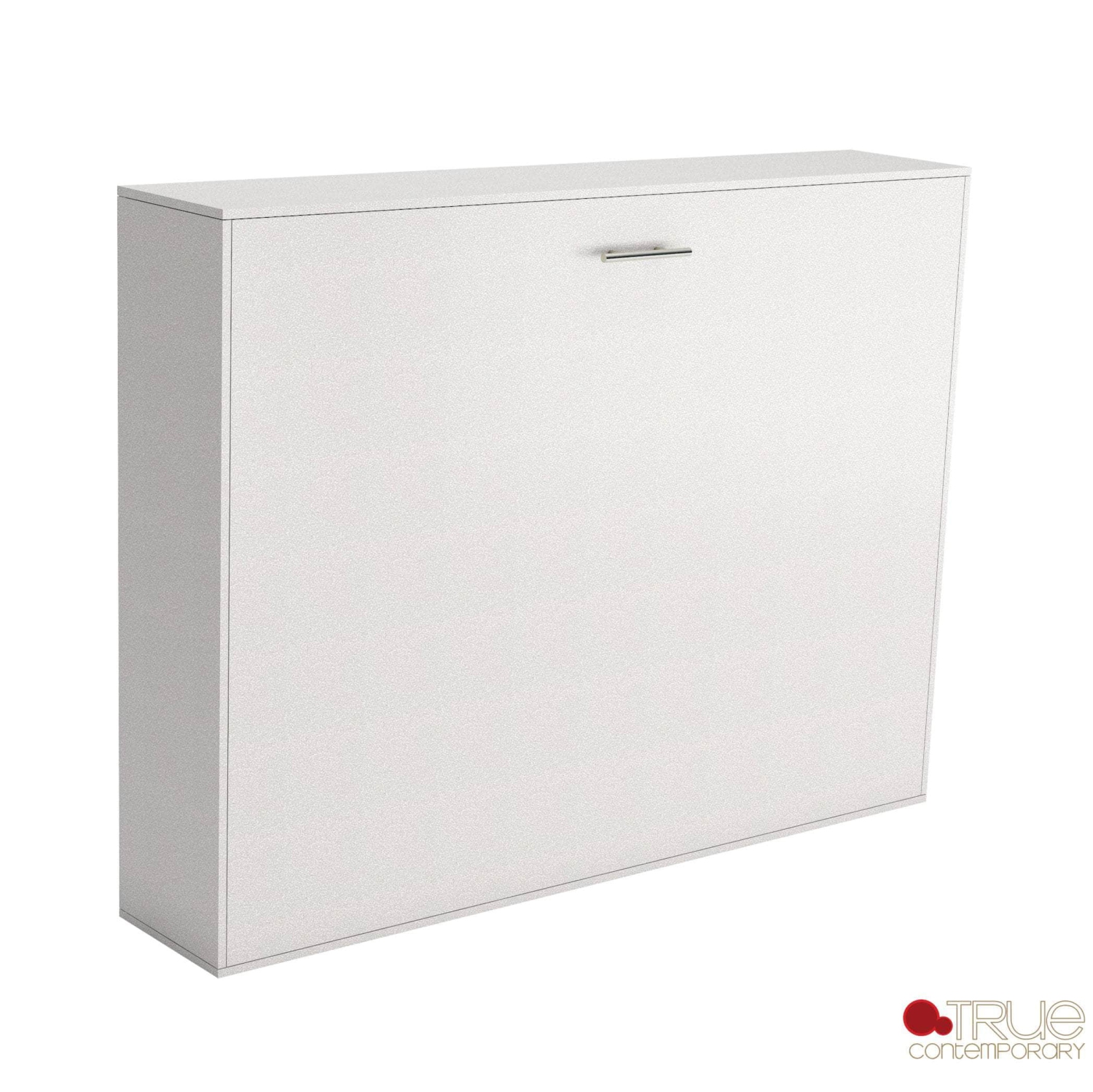 True Contemporary Heidi II White Horizontal Murphy Wall Pull Down Bed