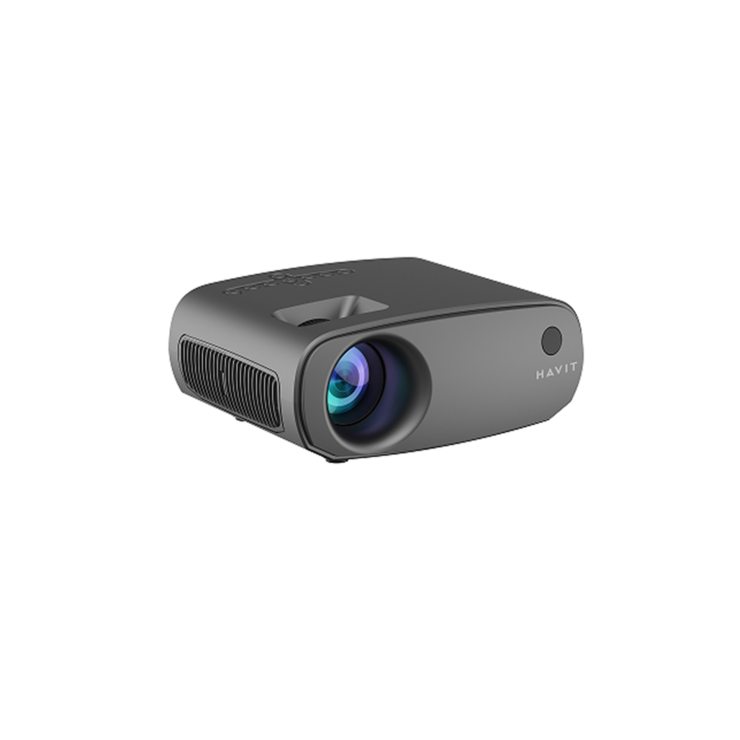 Havit Mini Projector, 1280x720P, Support 1080P, WiFi, Bluetooth, 110 ANSI Lumens, Build-in HiFi Stereo speaker_Black