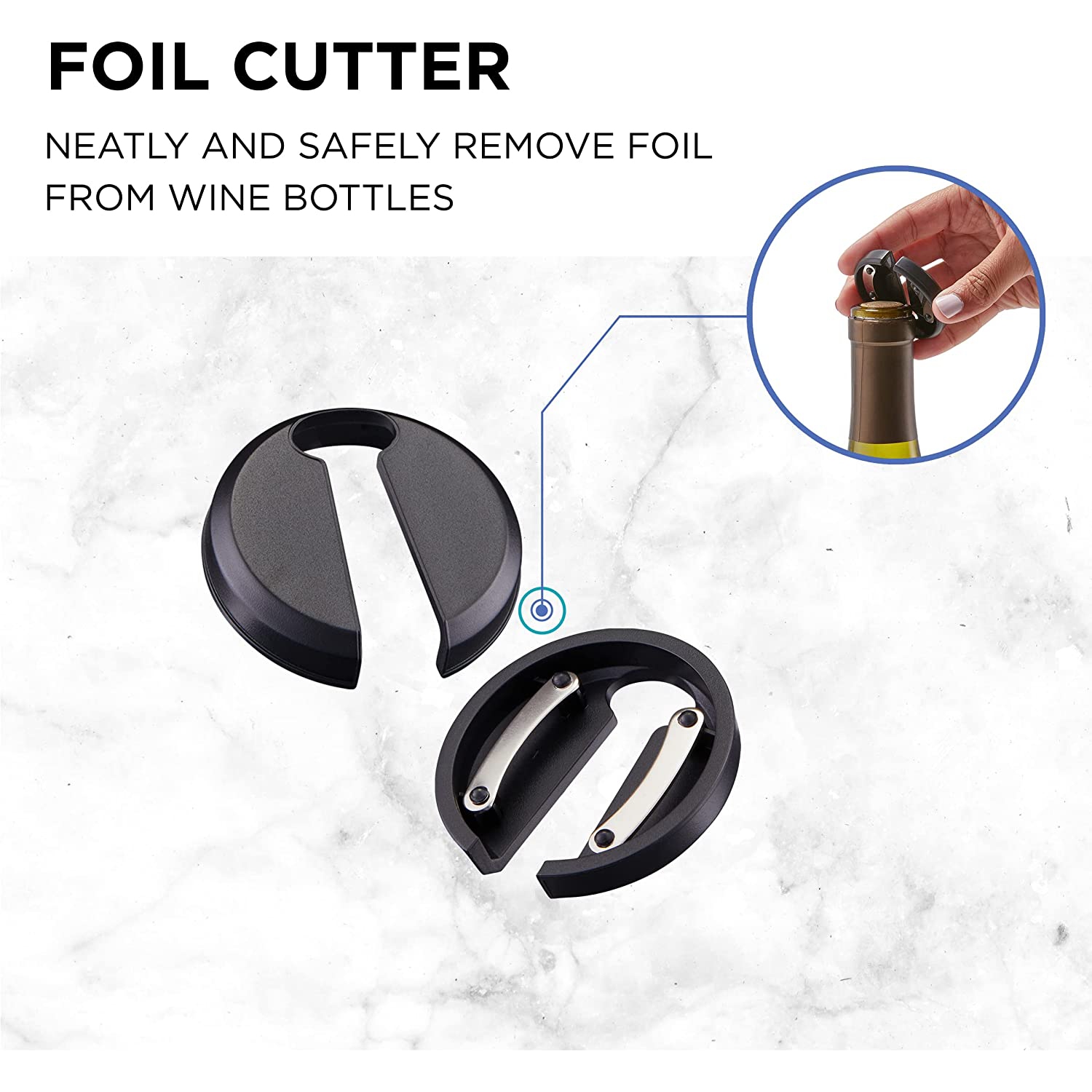 Ivation Electric Wine Opener,7-Piece Wine Gift Set, Electric Bottle Opener, Wine Aerator Pourer