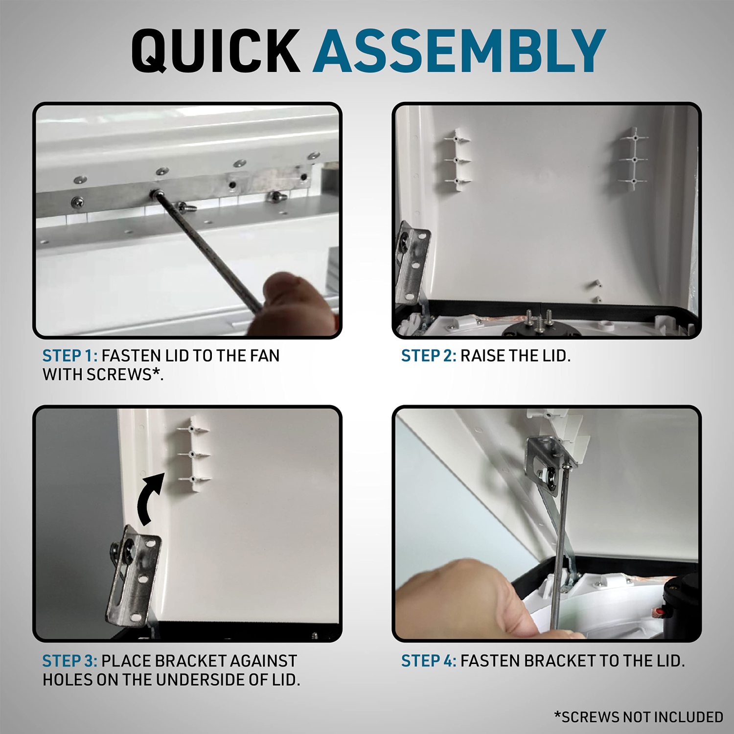 Hike Crew 14 Inch Models RV Vent Fan Replacement Lid - White