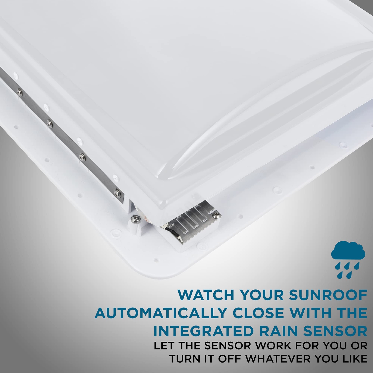 Hike Crew 14” RV Roof Vent Fan with Remote, 12V, 6-Speed Intake and Exhaust RV Vent Fan, White Lid