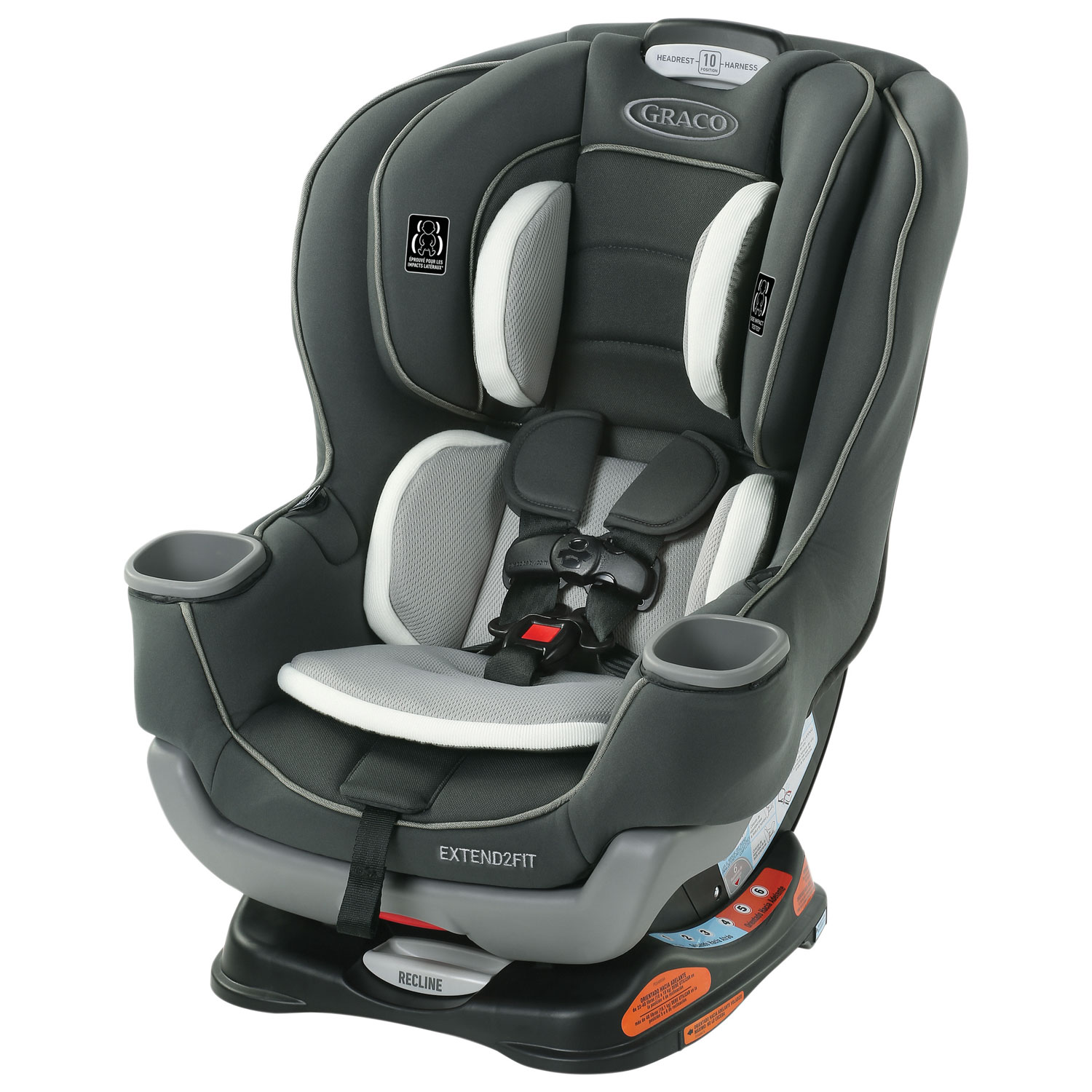 Graco Extend2Fit 3-in-1 Convertible High-back Booster Car Seat - Carter