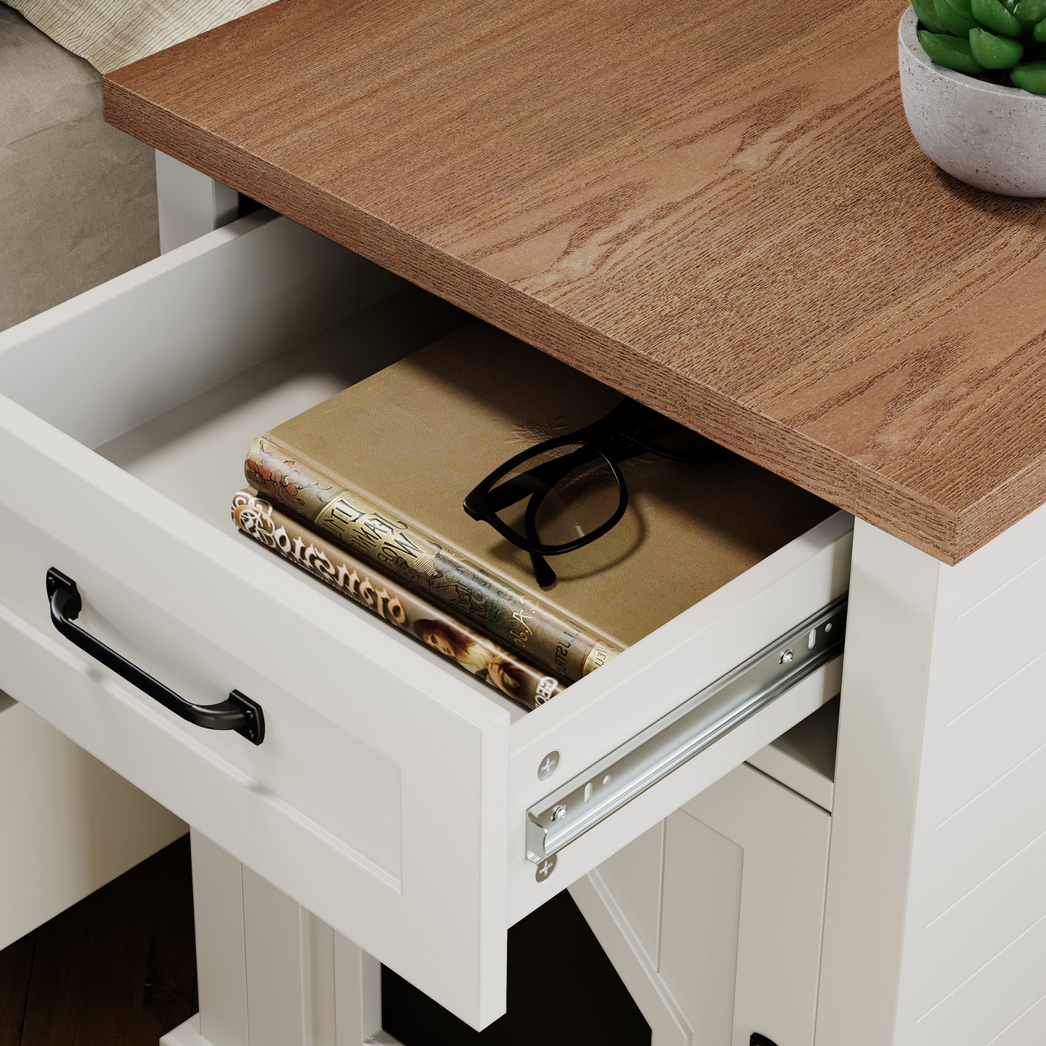 Table d’appoint Wampi Pet, bac à litière pour chats, bac à litière dissimulé, table de chevet avec couvercle pour chats, armoire pour chats