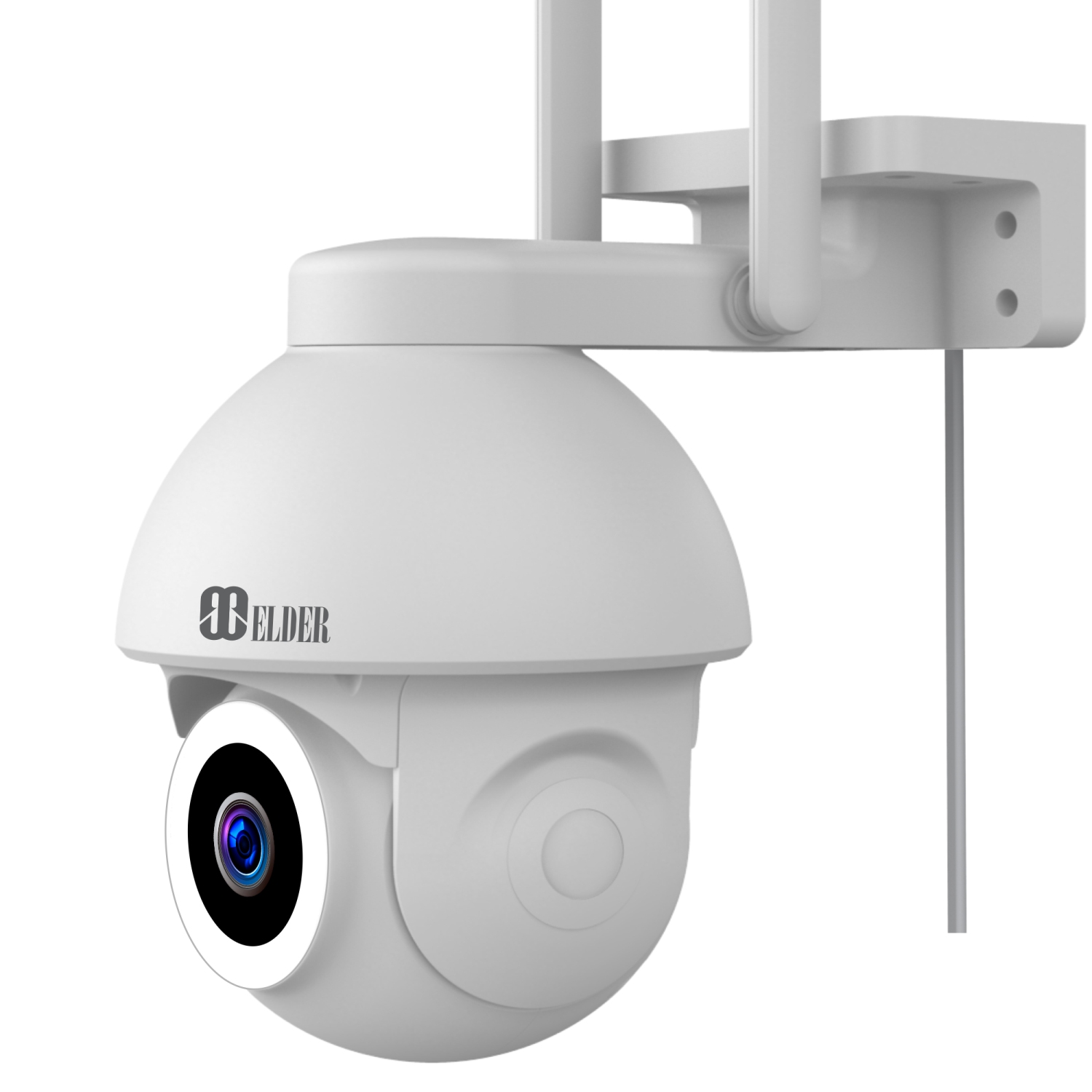 Elder WiFi Security Camera 2K+ Outdoor Semi Wireless PTZ 64GB, DIY Smart Home AI Human Motion, Spotlight Deterrence & Color Night Vision, Works with Hey Google & Alexa