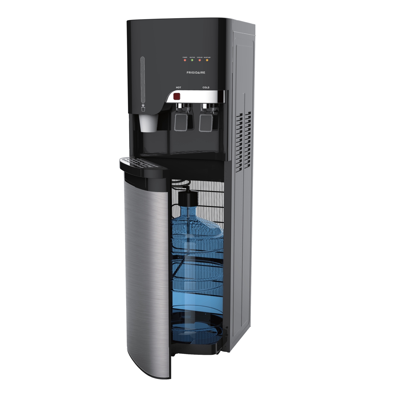 Frigidaire Bottom-Loading Freestanding Water Cooler and Dispenser with Cup Storage - Stainless Steel