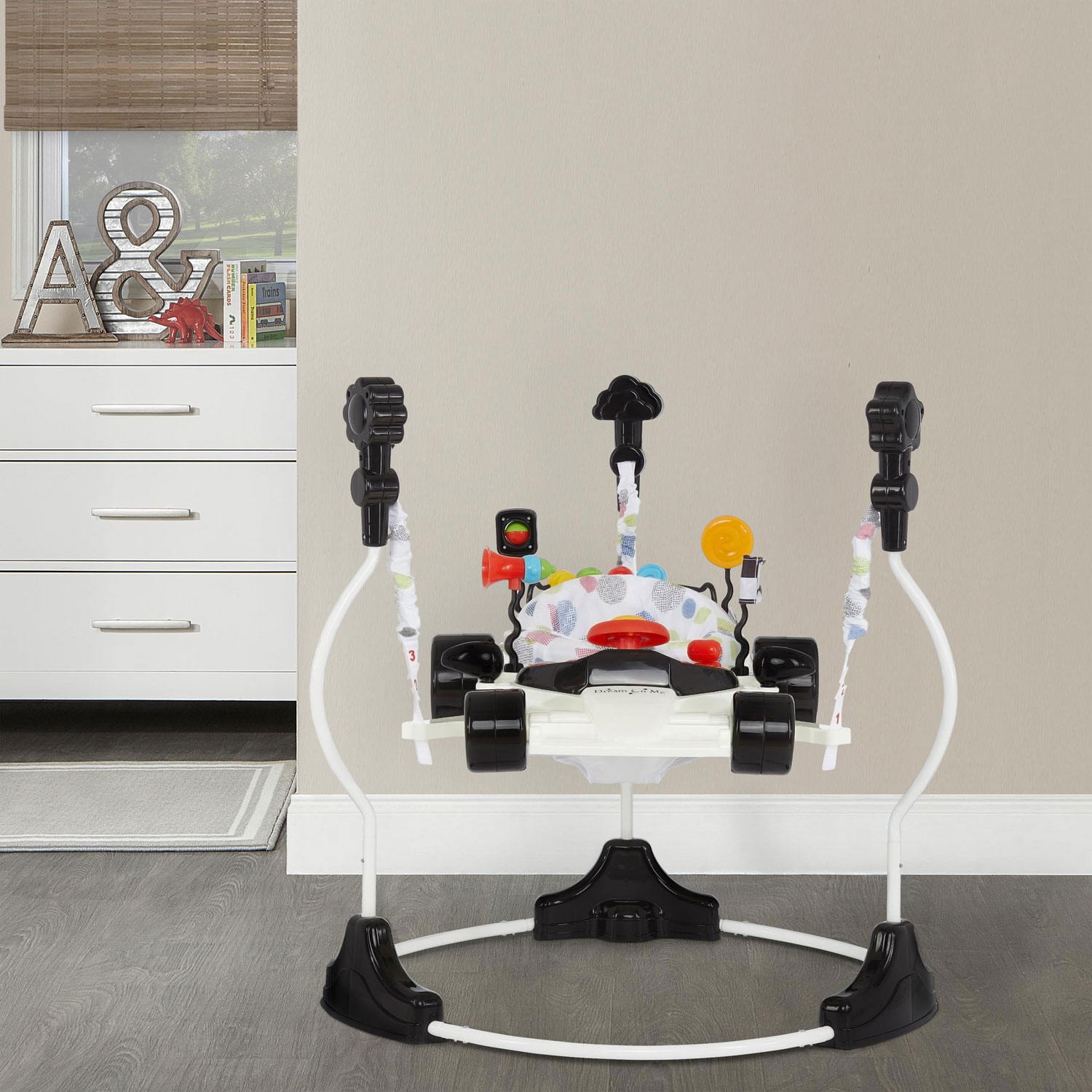 Dream On Me Champ 2-in-1 Activity Centre & Bouncer - White