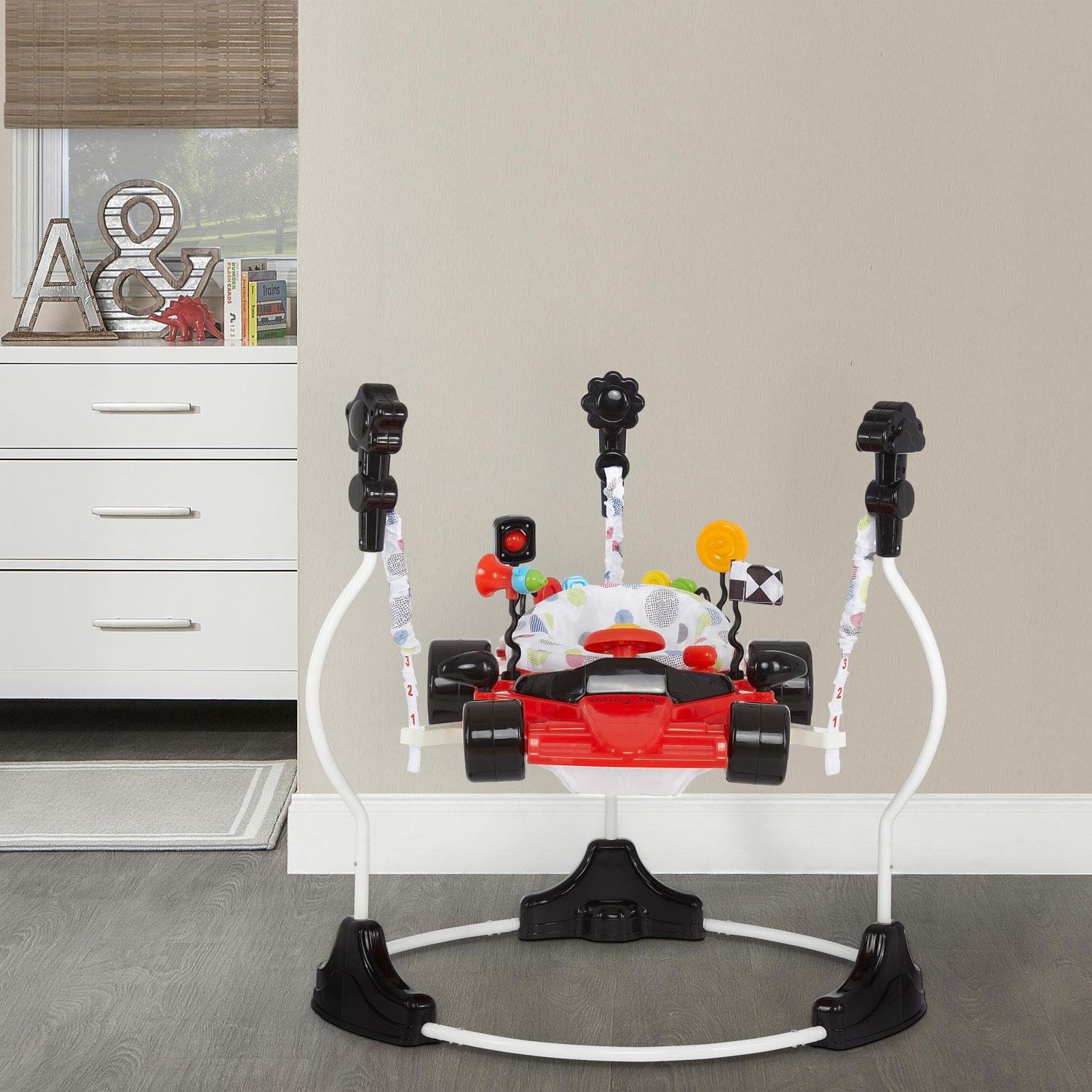 Dream On Me Champ 2-in-1 Activity Centre & Bouncer - Red