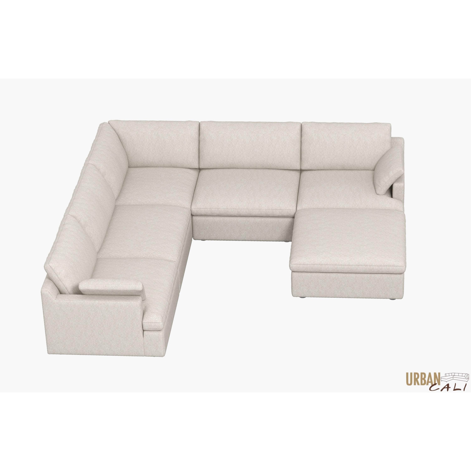 Sofa modulaire en coin Long Beach d'Urban Cali avec pouf