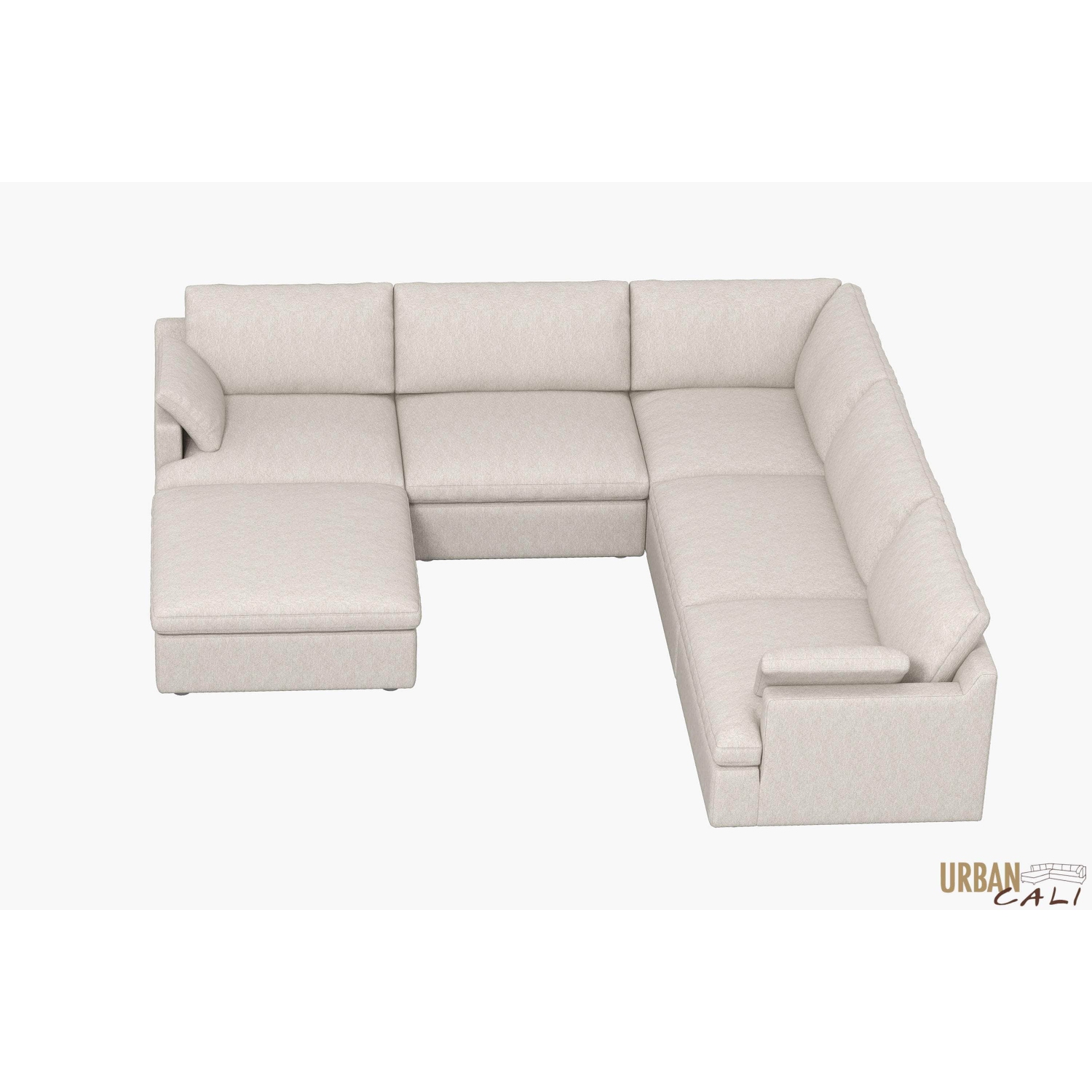 Sofa modulaire en coin Long Beach d'Urban Cali avec pouf