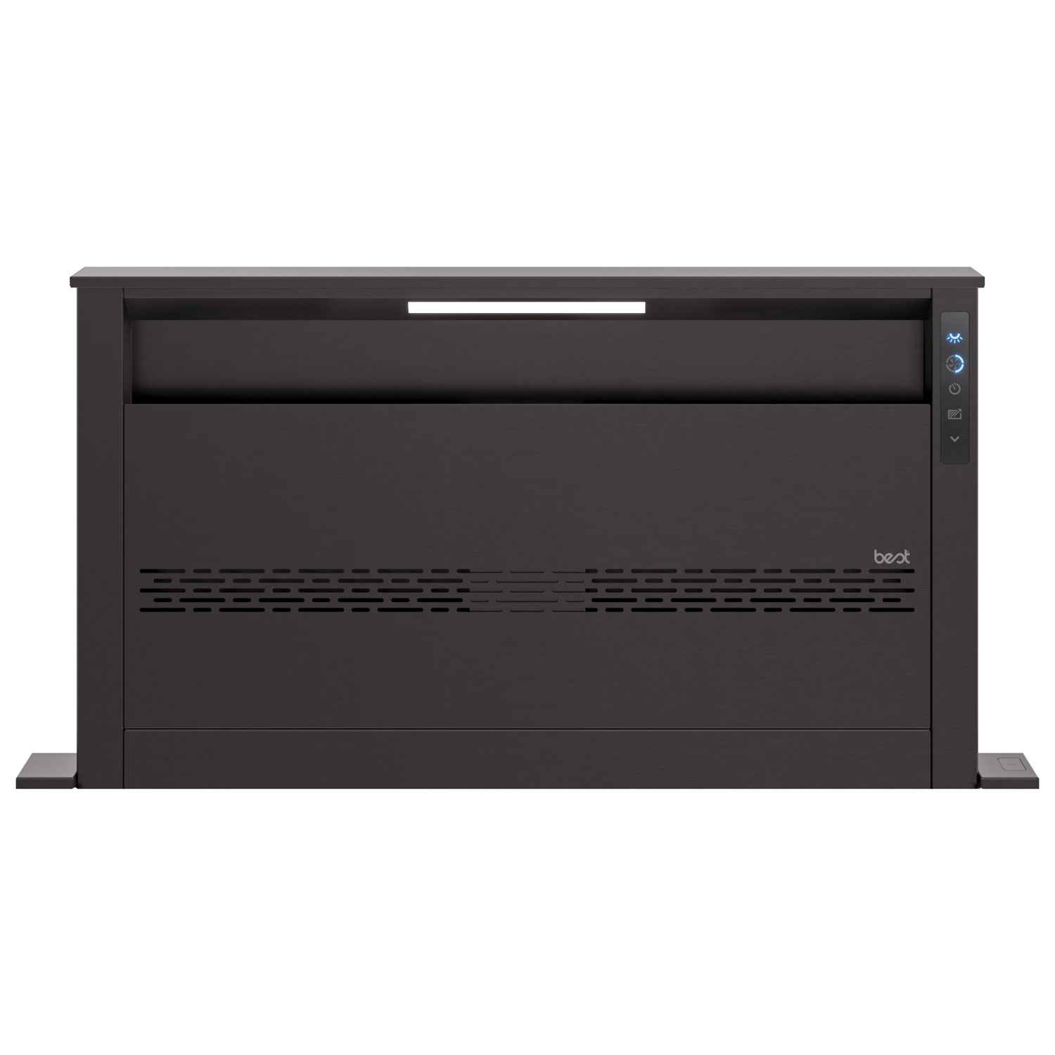 Best 30" Island Mount Downdraft Range Hood - Black Stainless Steel