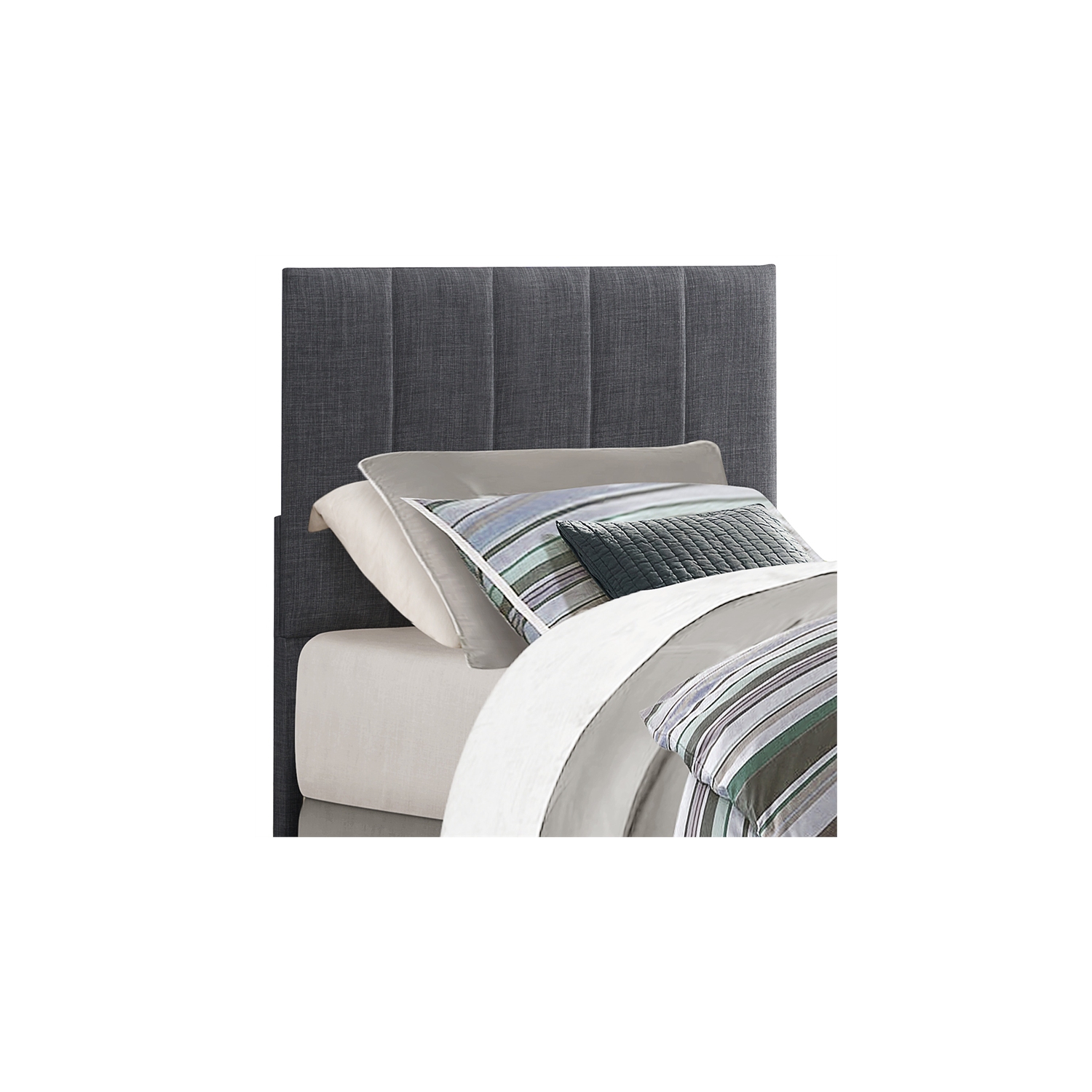 Tête de lit rembourrée pour lit simple Potrero de Lexicon - Gris