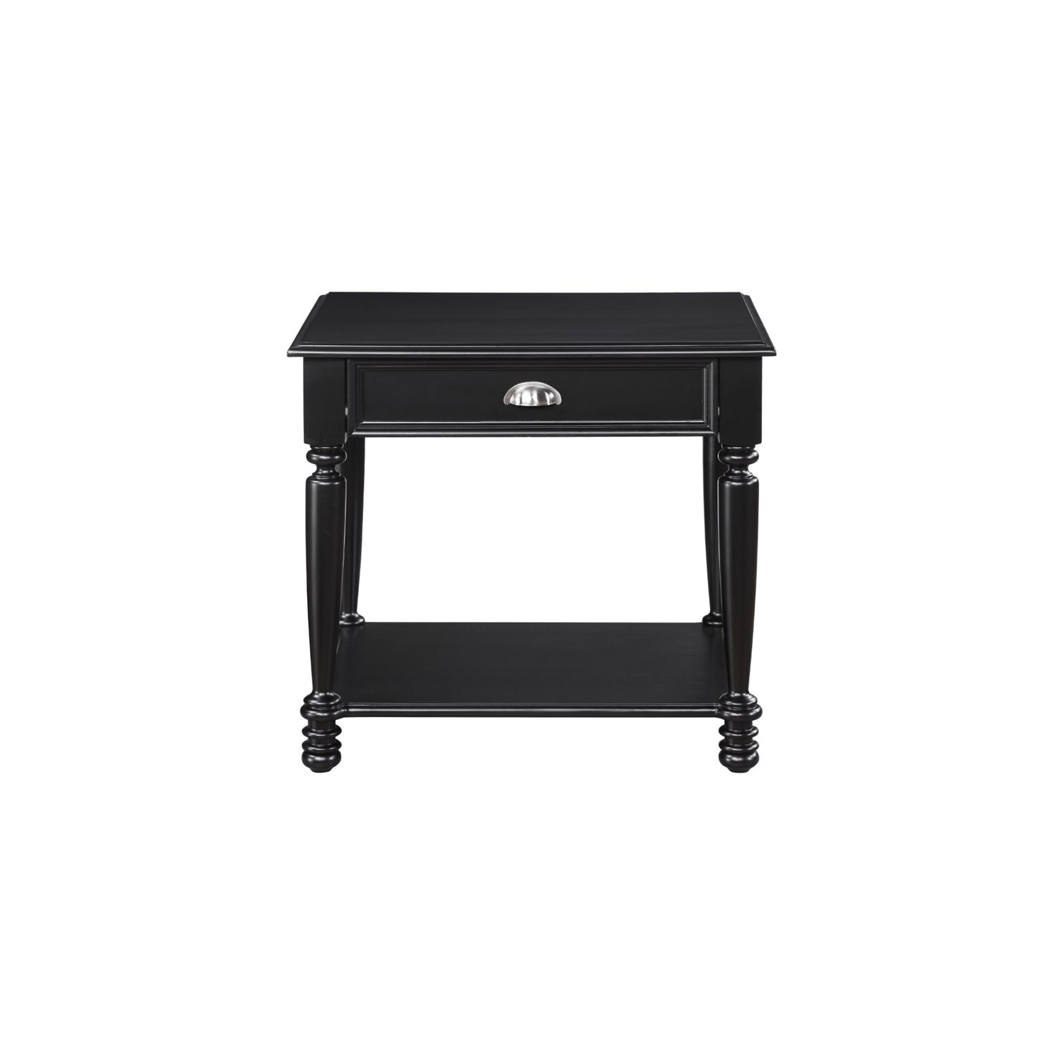 Lexicon Sanders Wood 1 Drawer End Table in Black