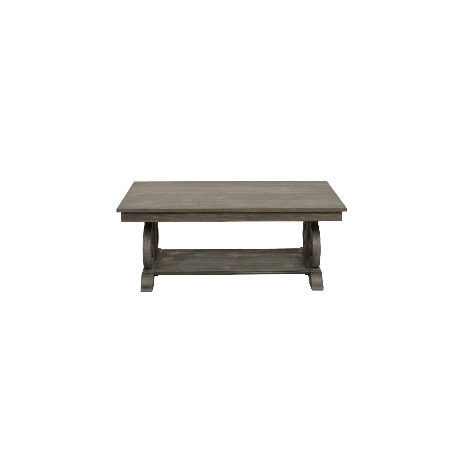 Lexicon Toulon Wood Coffee Table in Distressed Dark Oak