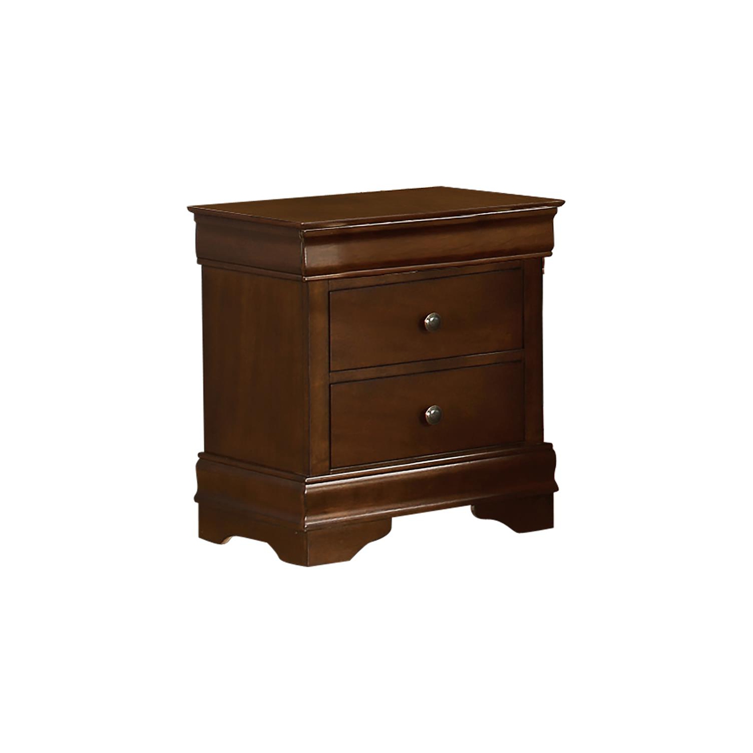 Table de chevet traditionnelle à 3 tiroirs Abbeville de Lexicon en cerisier brun