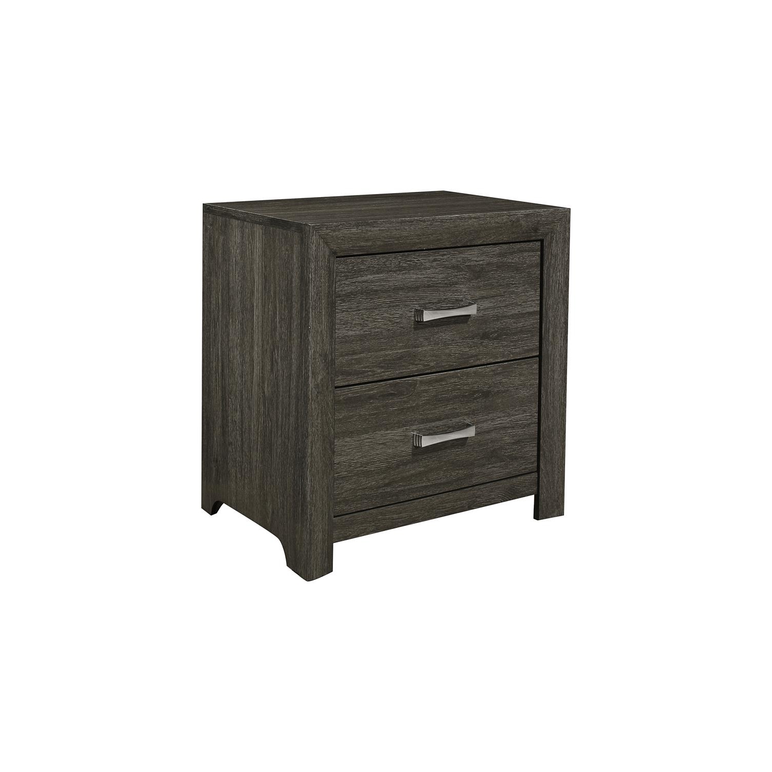 Lexicon Edina 2-Drawers Contemporary Wood Nightstand in Dark Gray