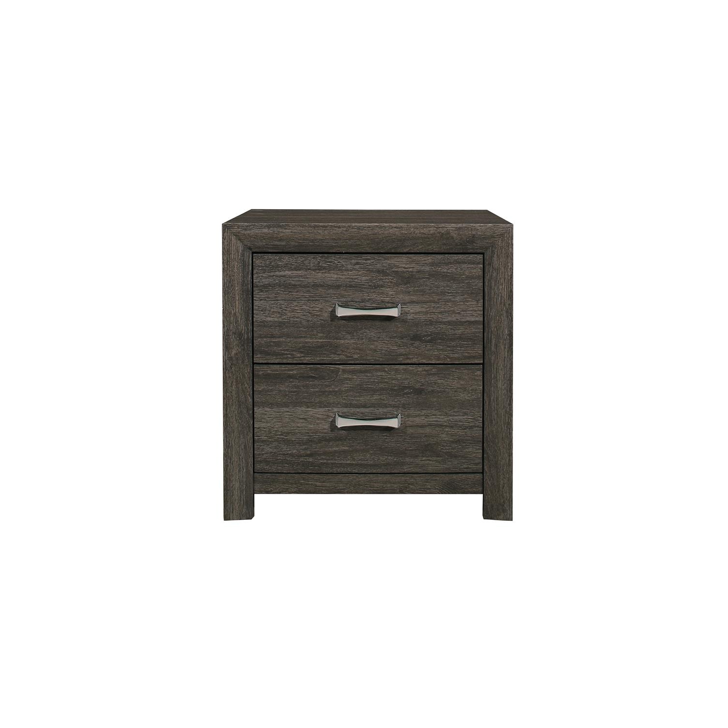 Lexicon Edina 2-Drawers Contemporary Wood Nightstand in Dark Gray