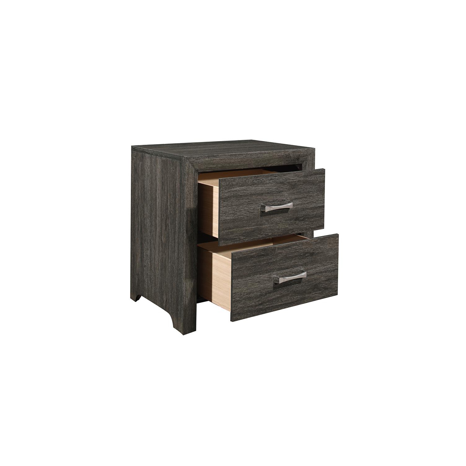 Lexicon Edina 2-Drawers Contemporary Wood Nightstand in Dark Gray