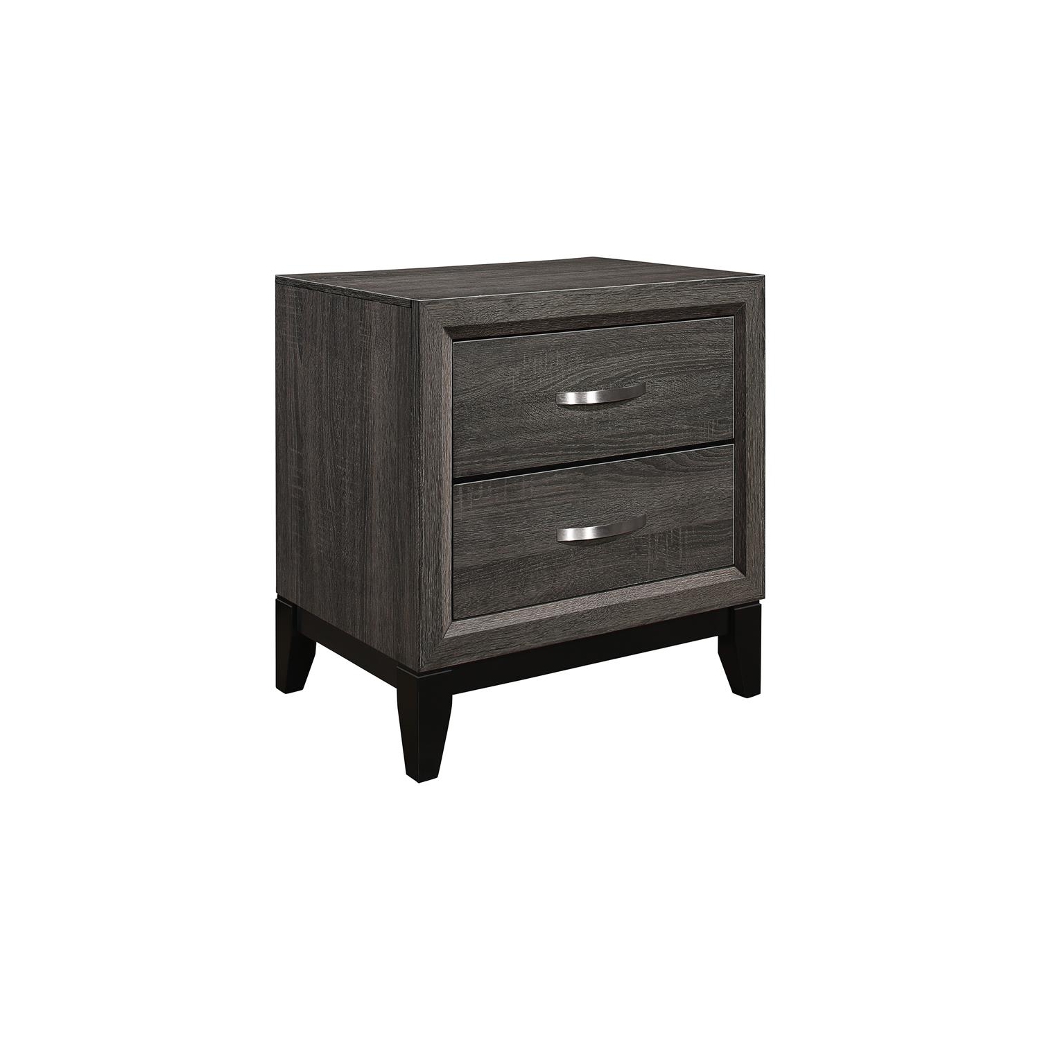 Lexicon Davi 2-Dovetail Drawers Modern Wood Nightstand in Gray