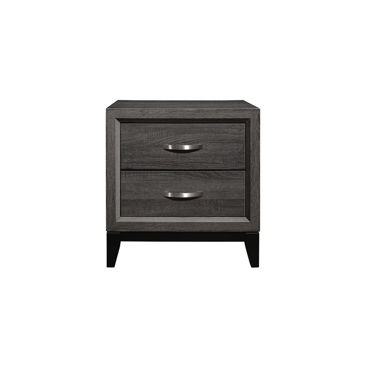Lexicon Davi 2-Dovetail Drawers Modern Wood Nightstand in Gray