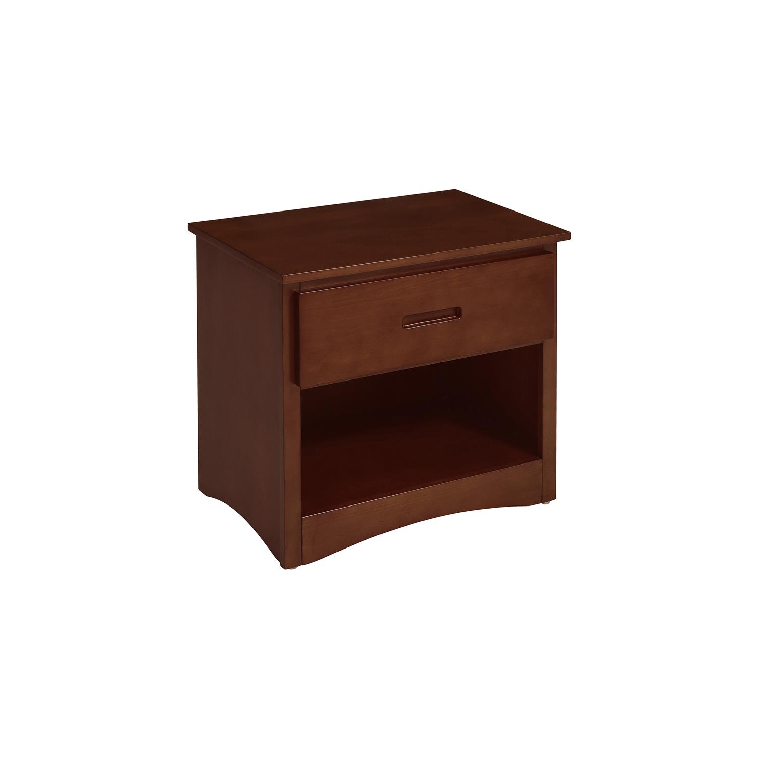 Lexicon Rowe 1-Drawer Transitional Wood Nightstand in Dark Cherry