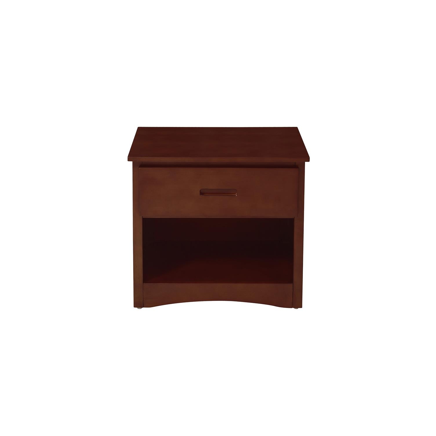 Lexicon Rowe 1-Drawer Transitional Wood Nightstand in Dark Cherry