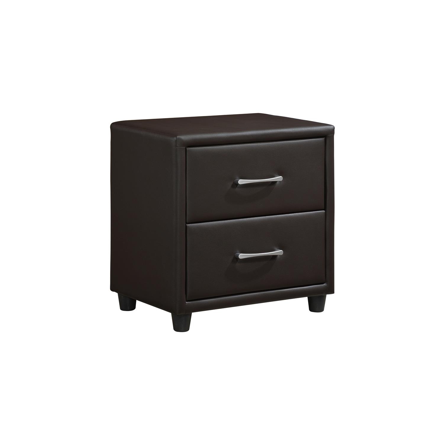 Lexicon Lorenzi 2-Drawers Contemporary Wood Nightstand in Dark Brown
