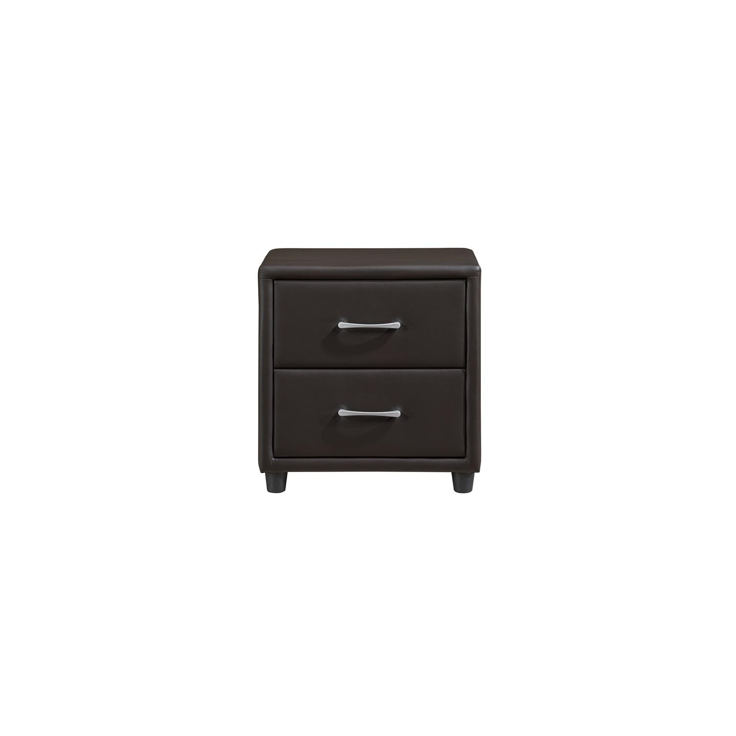 Lexicon Lorenzi 2-Drawers Contemporary Wood Nightstand in Dark Brown