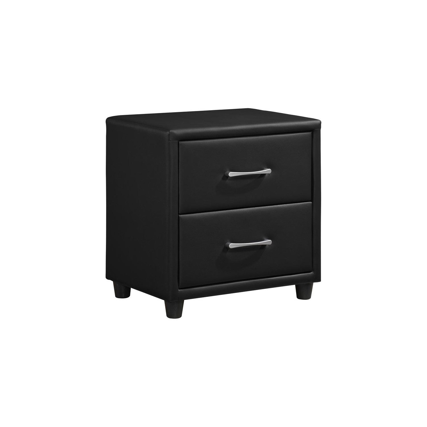 Lexicon Lorenzi 2-Drawers Contemporary Wood Nightstand in Black