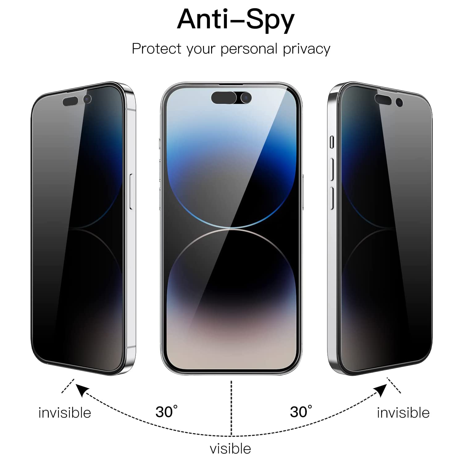 KeeGuard Privacy Screen Protector for iPhone 14 Plus 6.7-Inch, Anti Spy Tempered Glass Film