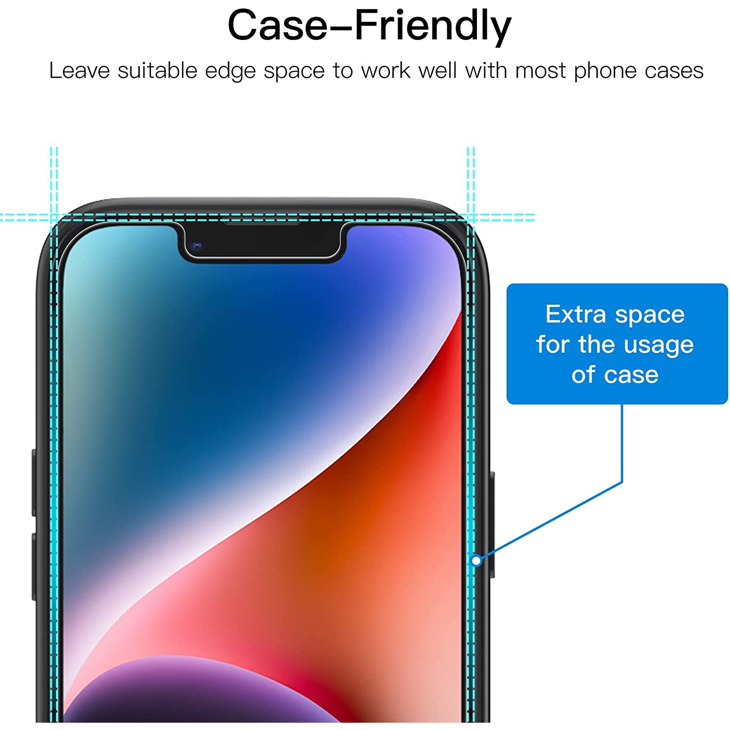 KeeGuard Privacy Screen Protector for iPhone 14 Plus 6.7-Inch, Anti Spy Tempered Glass Film
