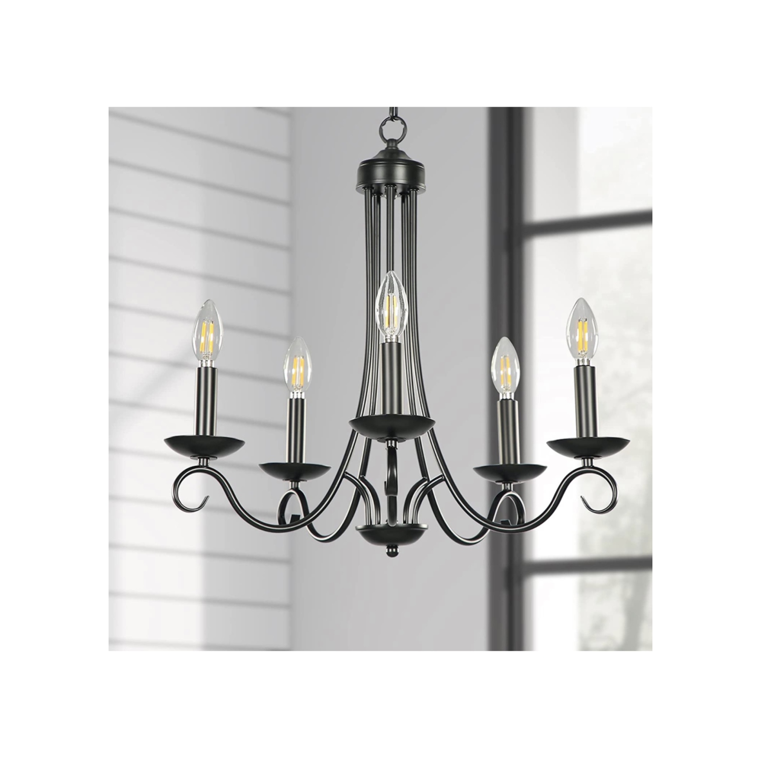A|M Lighting 5-Light Farmhouse Candle Chandelier