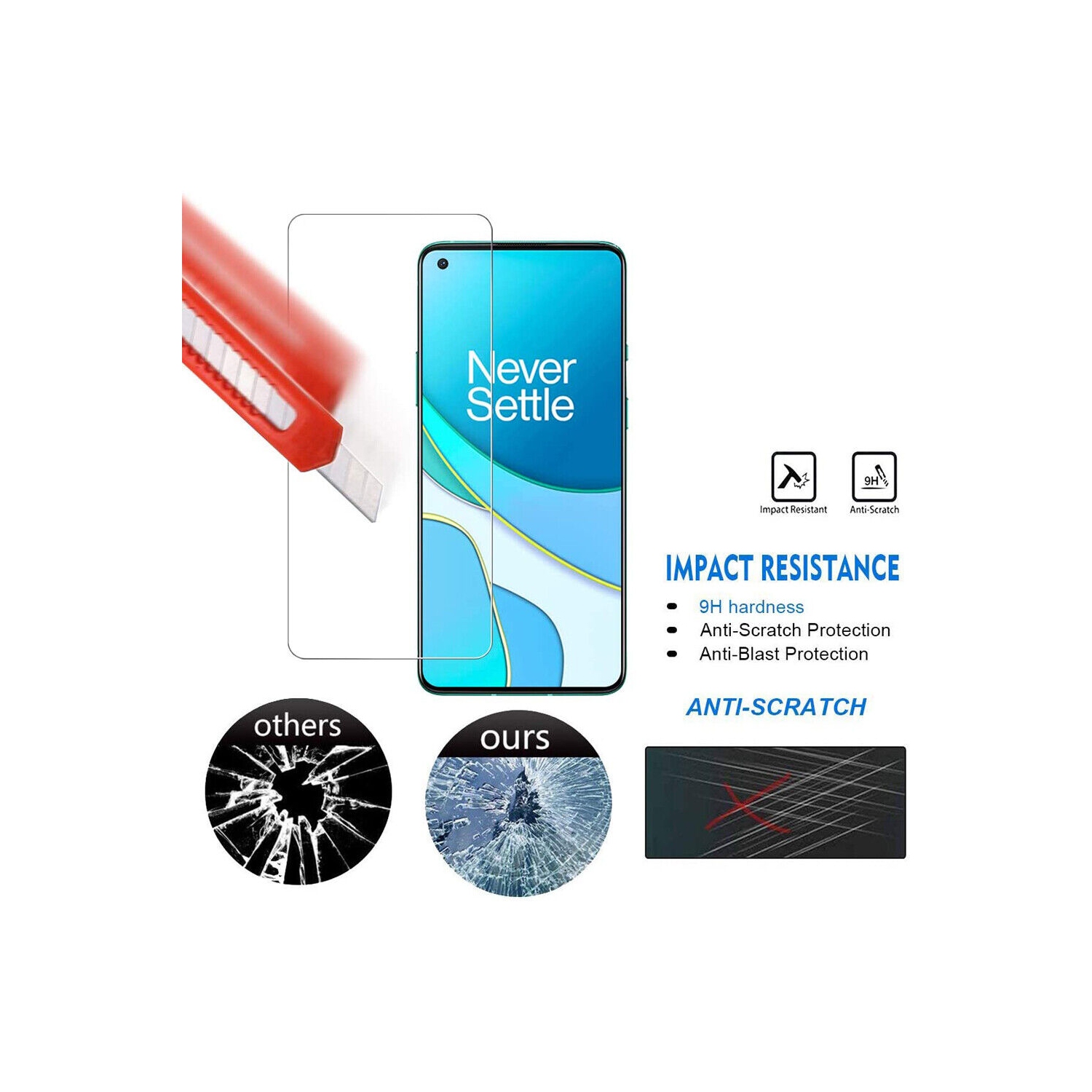 (KeeGuard) Protecteur d'écran en verre trempé OnePlus 11