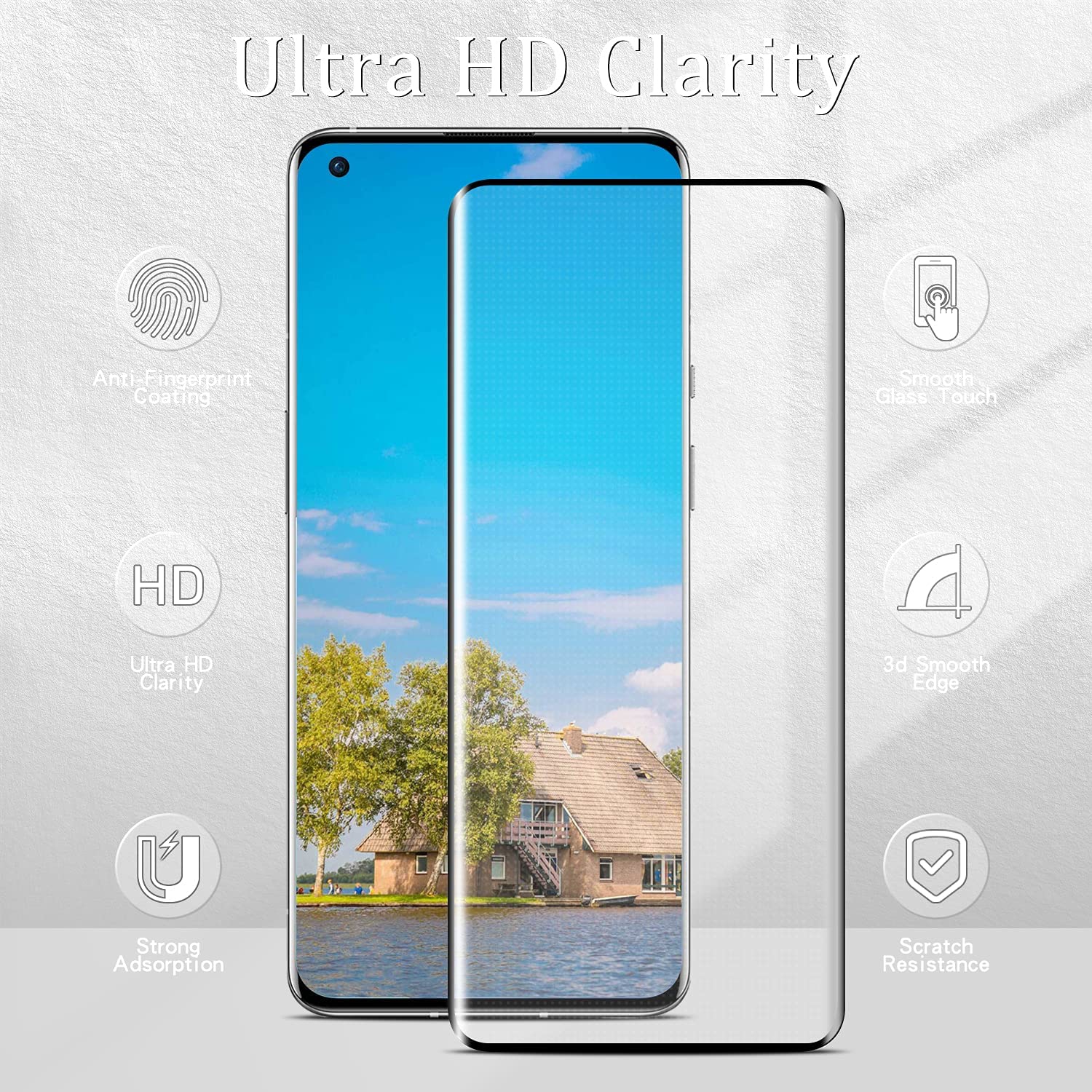 KEEGUARD One Plus 9 Screen Protector Tempered Glass